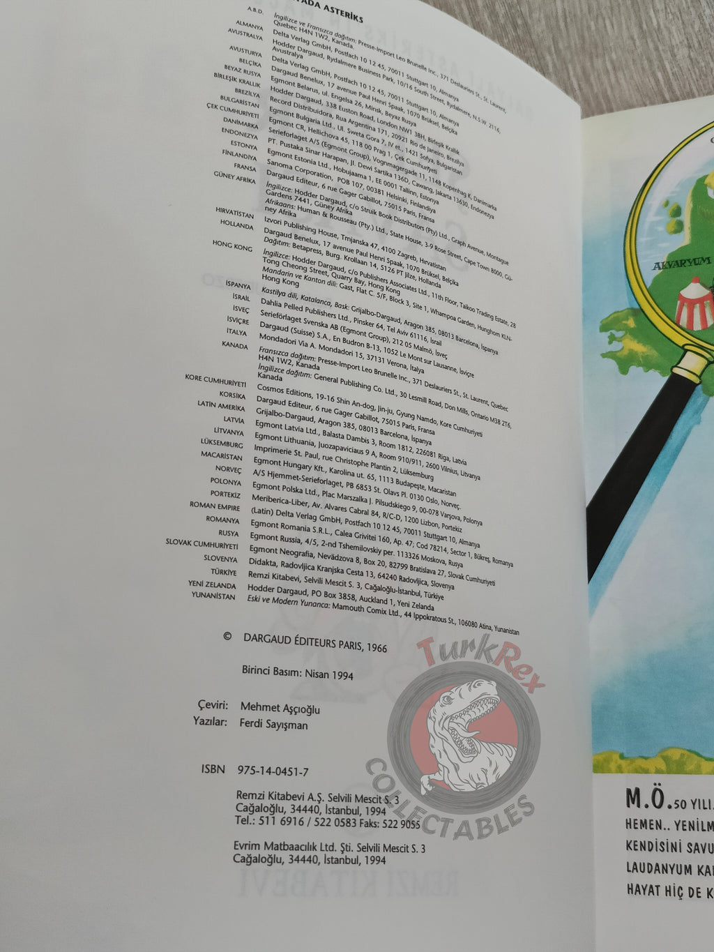 Asterix – Asterix and the Big Fight 1994 1st Edition Turkish Edition Comic Turkey