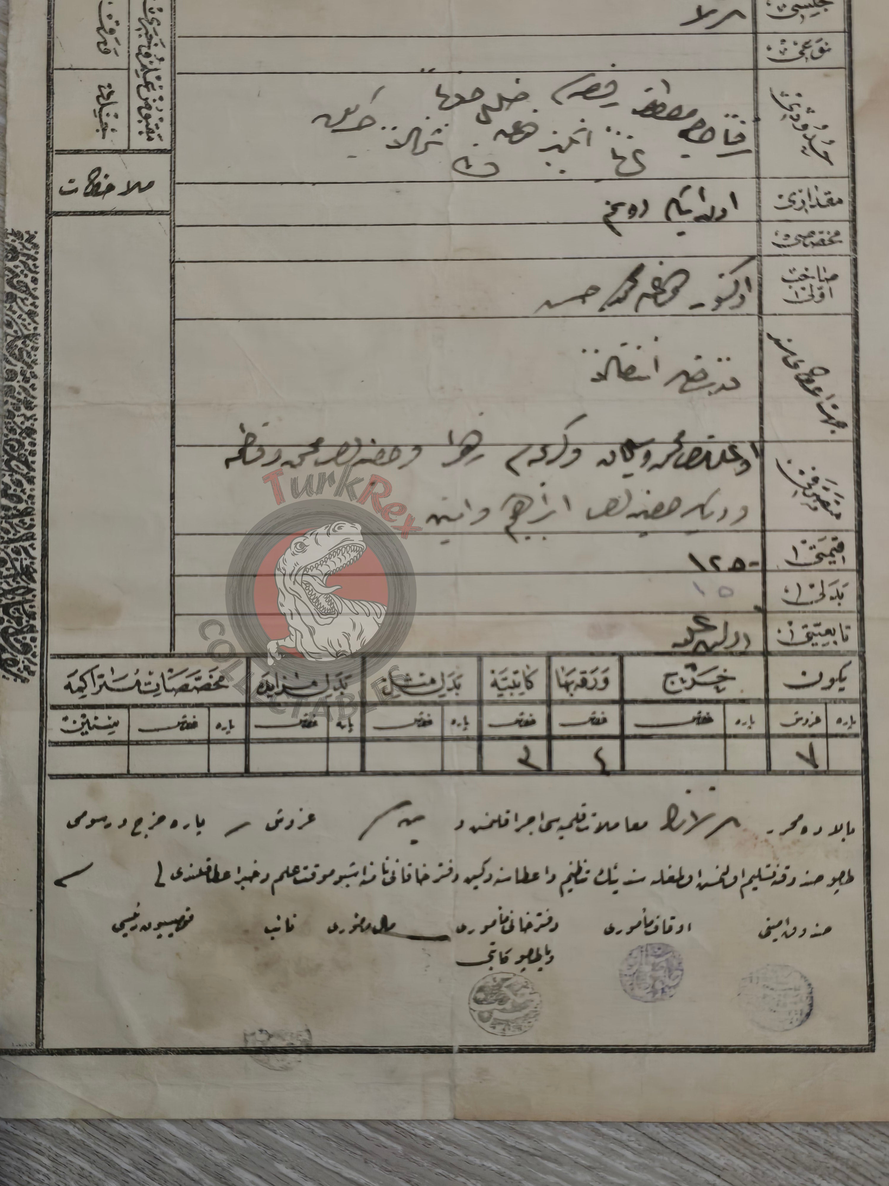 Ottoman 1898 Land Deed Agricultural Land in Amasya Title Deed