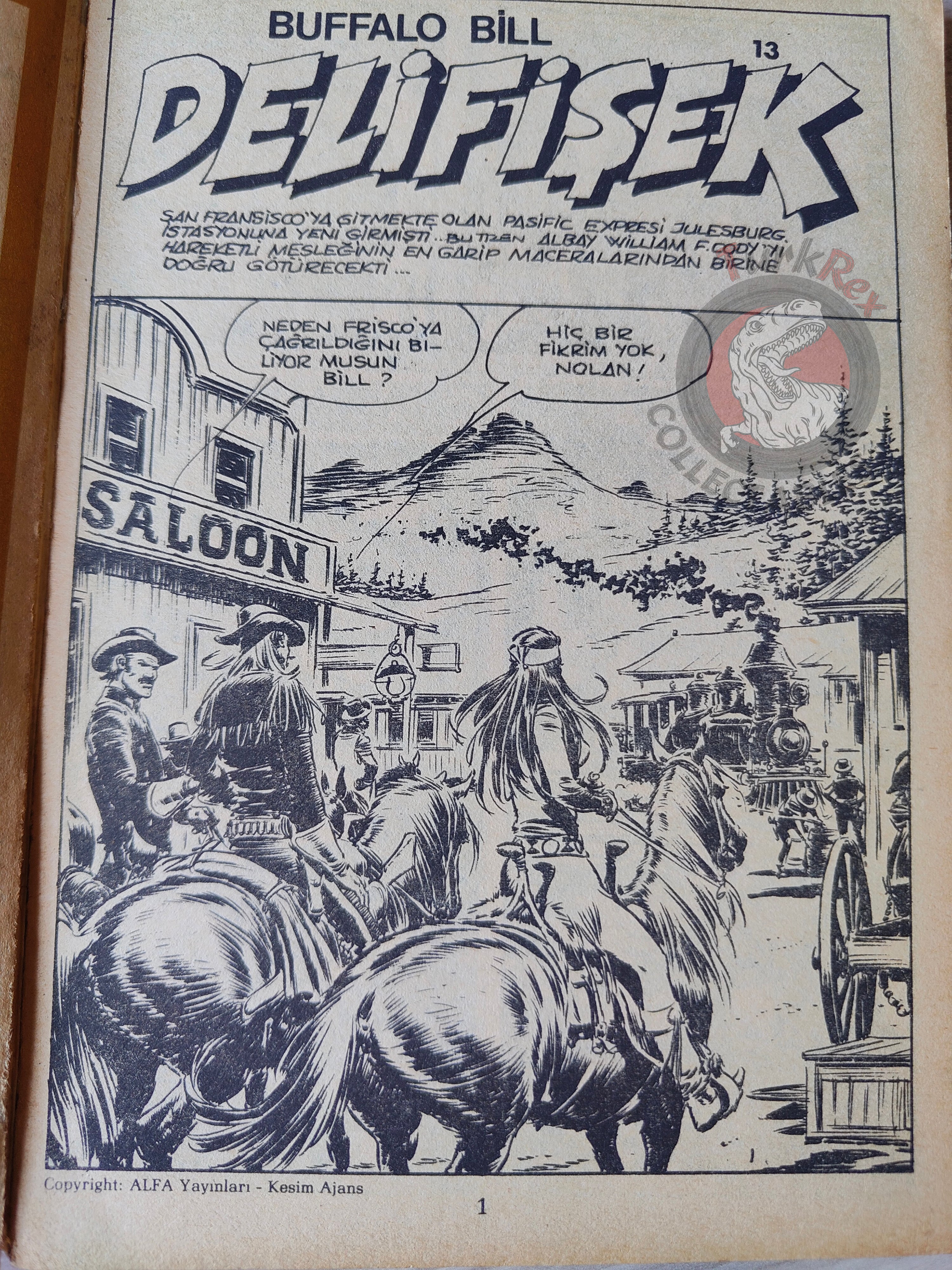 Buffalo Bill  –  Volume  #7 1981 Turkish Comic Turkey Marshal, le shérif de Dodge City