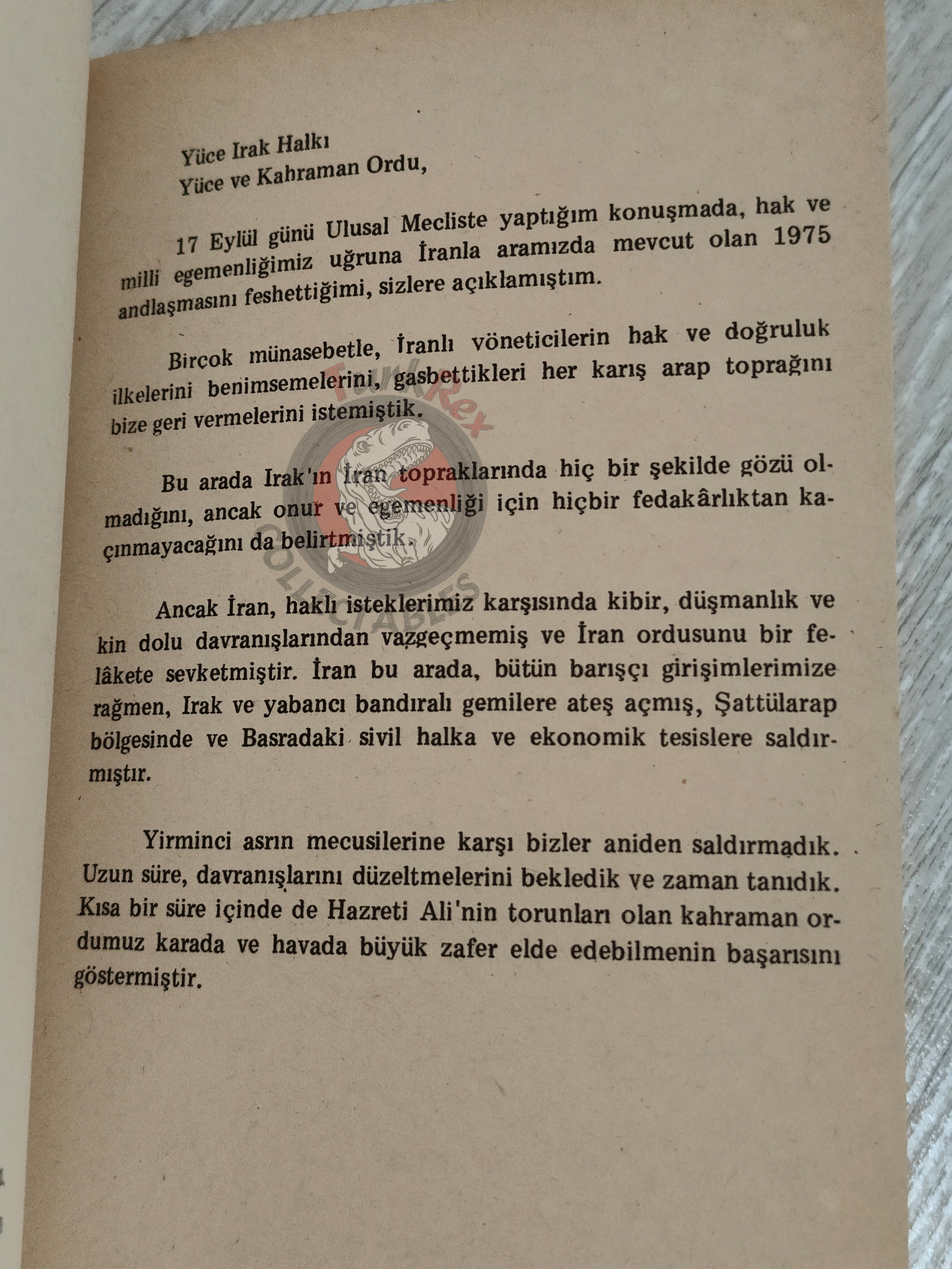 Saddam Hussein - The Story Of A War 1980s Propaganda Book Turkish Middle East