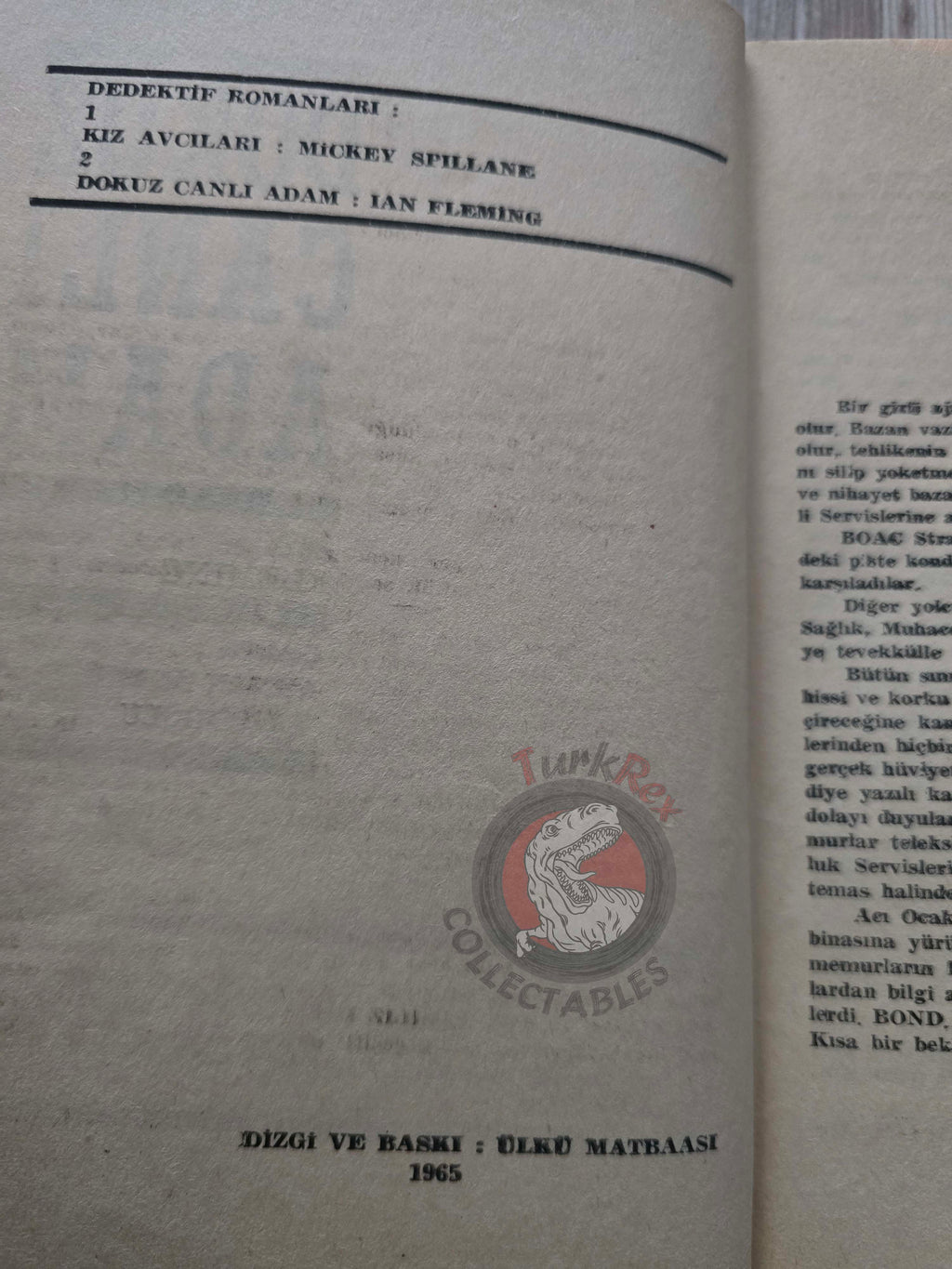 James Bond - Live and Let Die 1965 1st Turkish Book Turkey Ian Fleming