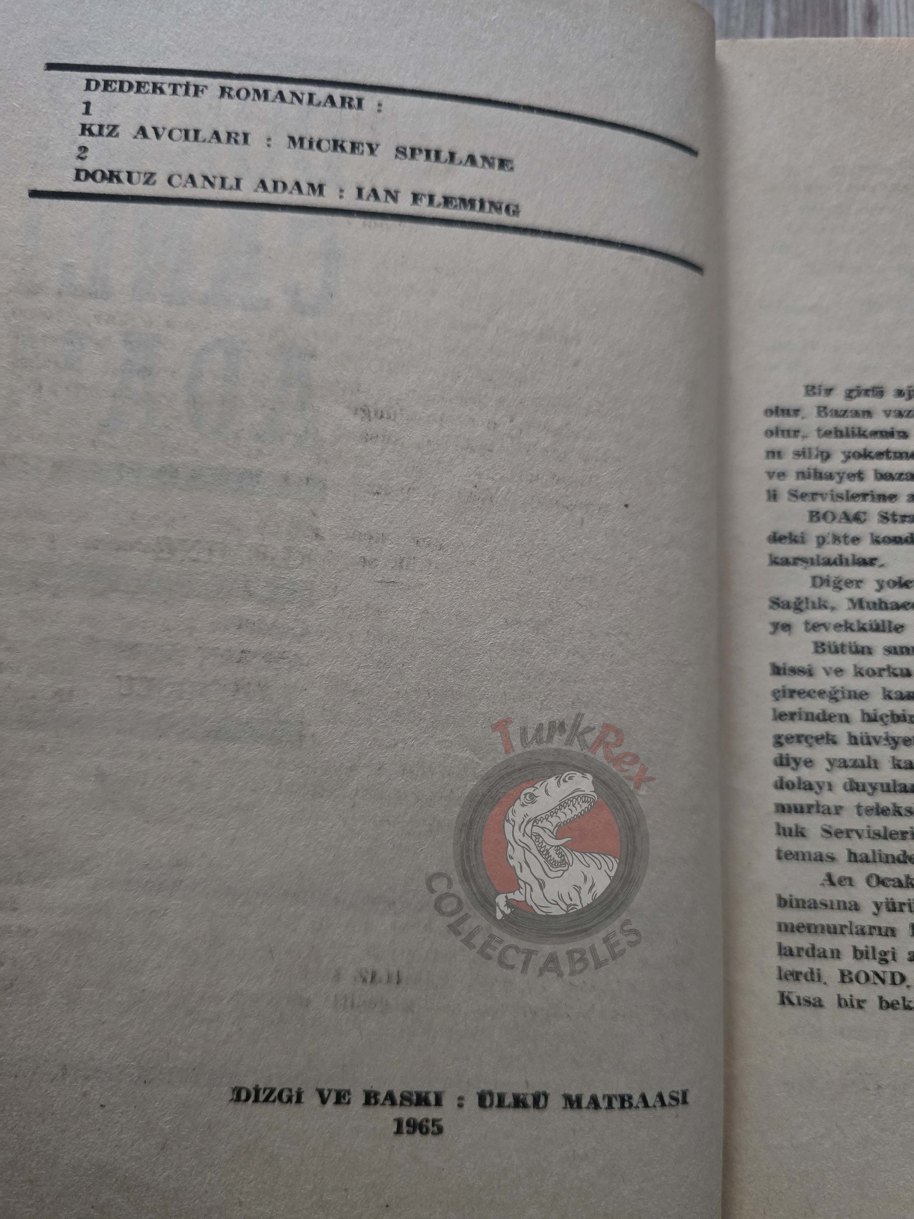 James Bond - Live and Let Die 1965 1st Turkish Book Turkey Ian Fleming