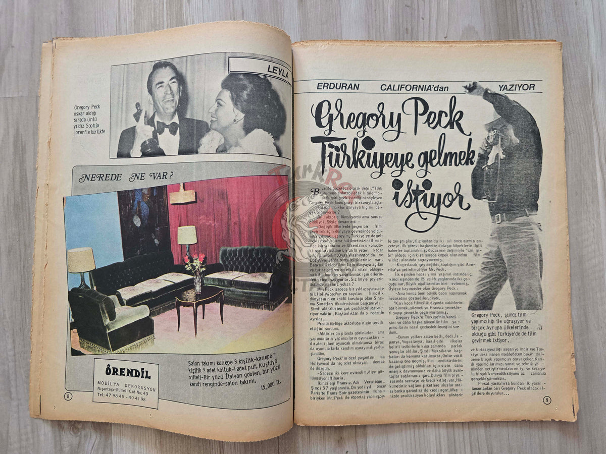 Milliyet Magazin 1973 Gregory Peck Turkish Mag Turkey Franz Liszt Yehudi Menuhin