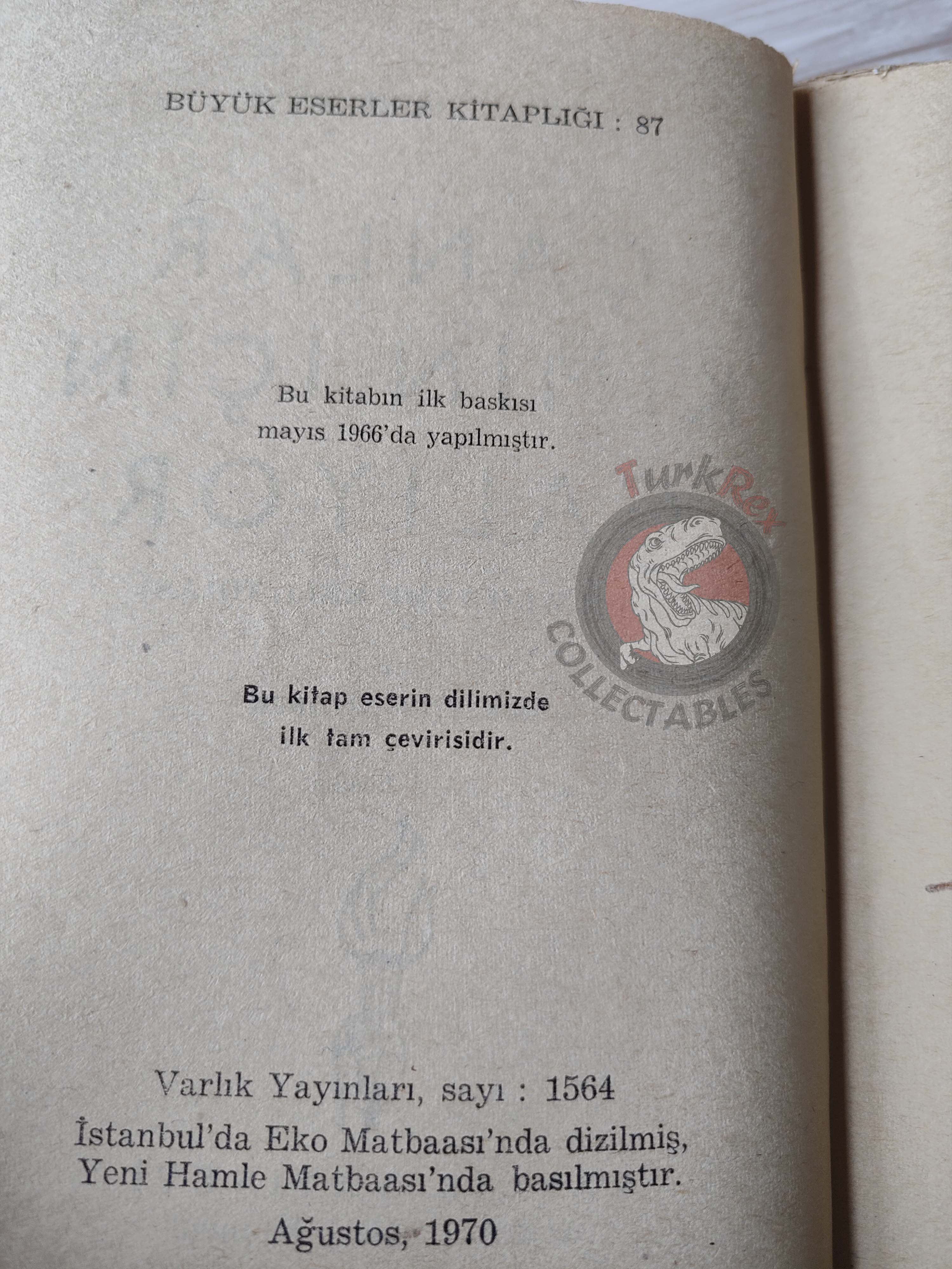 Ernest Hemingway – For Whom the Bell Tolls 1970 Turkish Book Turkey