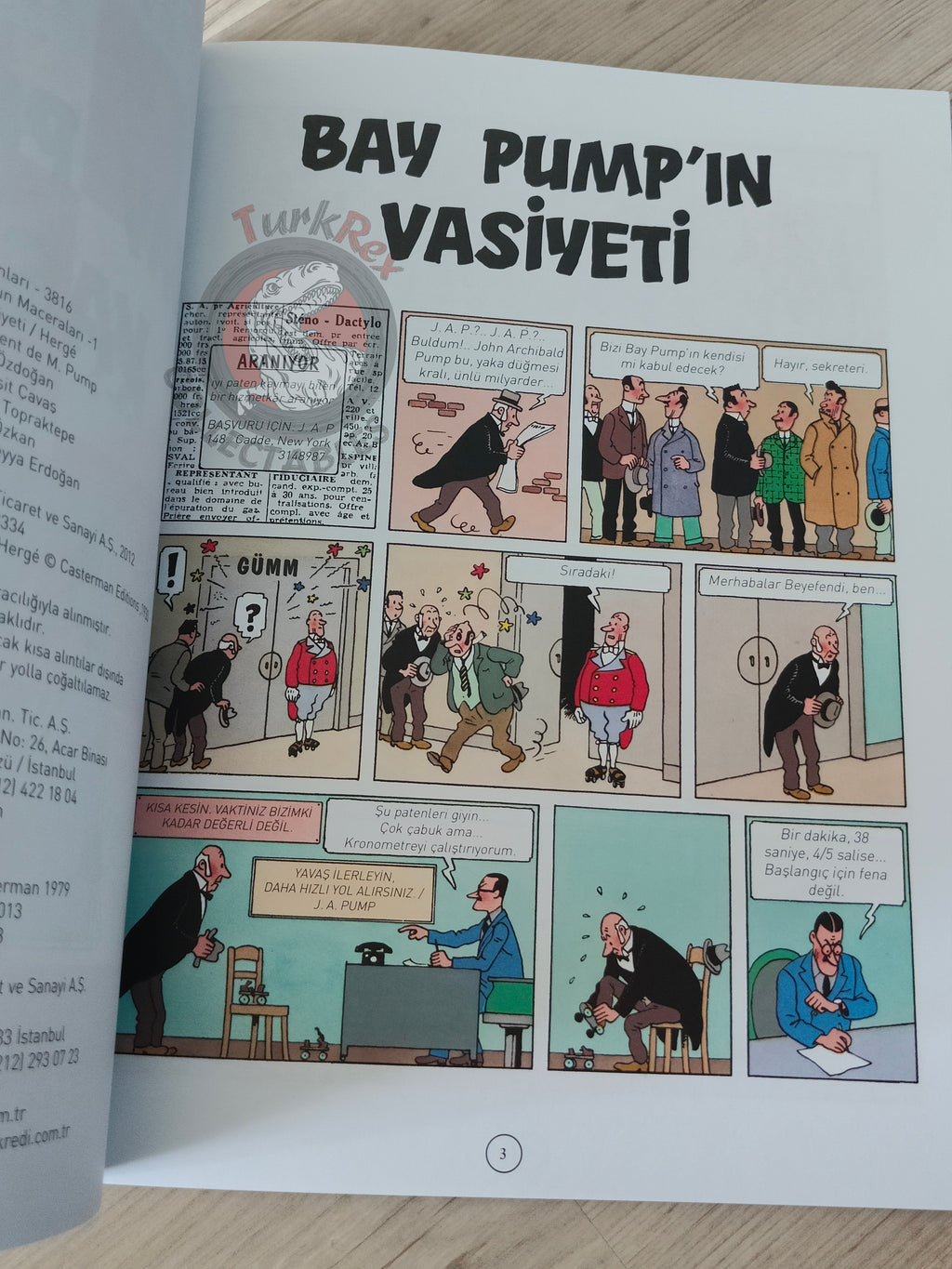 Jo, Zette and Jocko – Mr. Pump’s Legacy Turkish Comic Turkey Herge