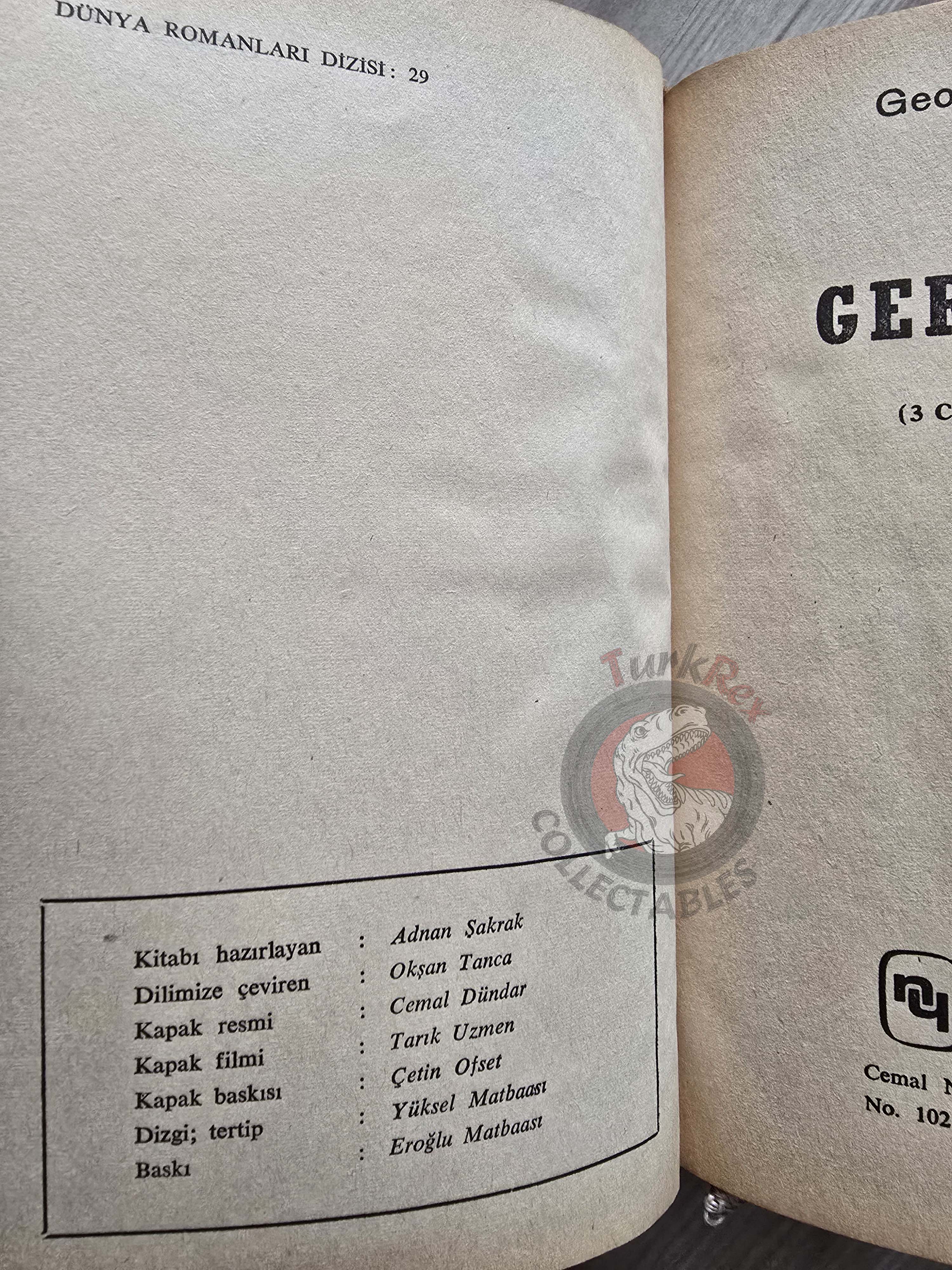 Georges Simenon – Three Bedrooms in Manhattan 1971 1st HC/DJ Turkish Book Turkey