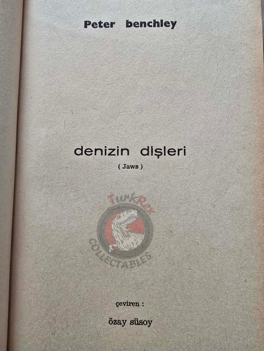 Peter Benchley  – Jaws 1974 1st Turkish Book Turkey Steven Spielberg