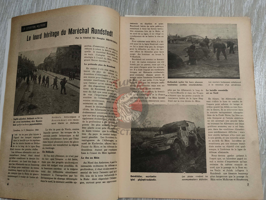 Realite 1944 British Propaganda Mag Turkish Turkey French Greece Yugoslavia WW2 era Marshal von Rundstedt