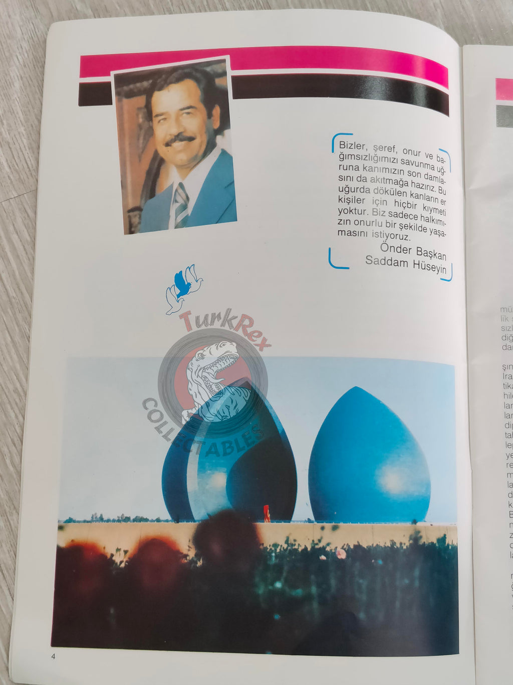Saddam Hussein - Iraq Today 1984 Official Propaganda Magazine Turkish Turkey Middle East 2