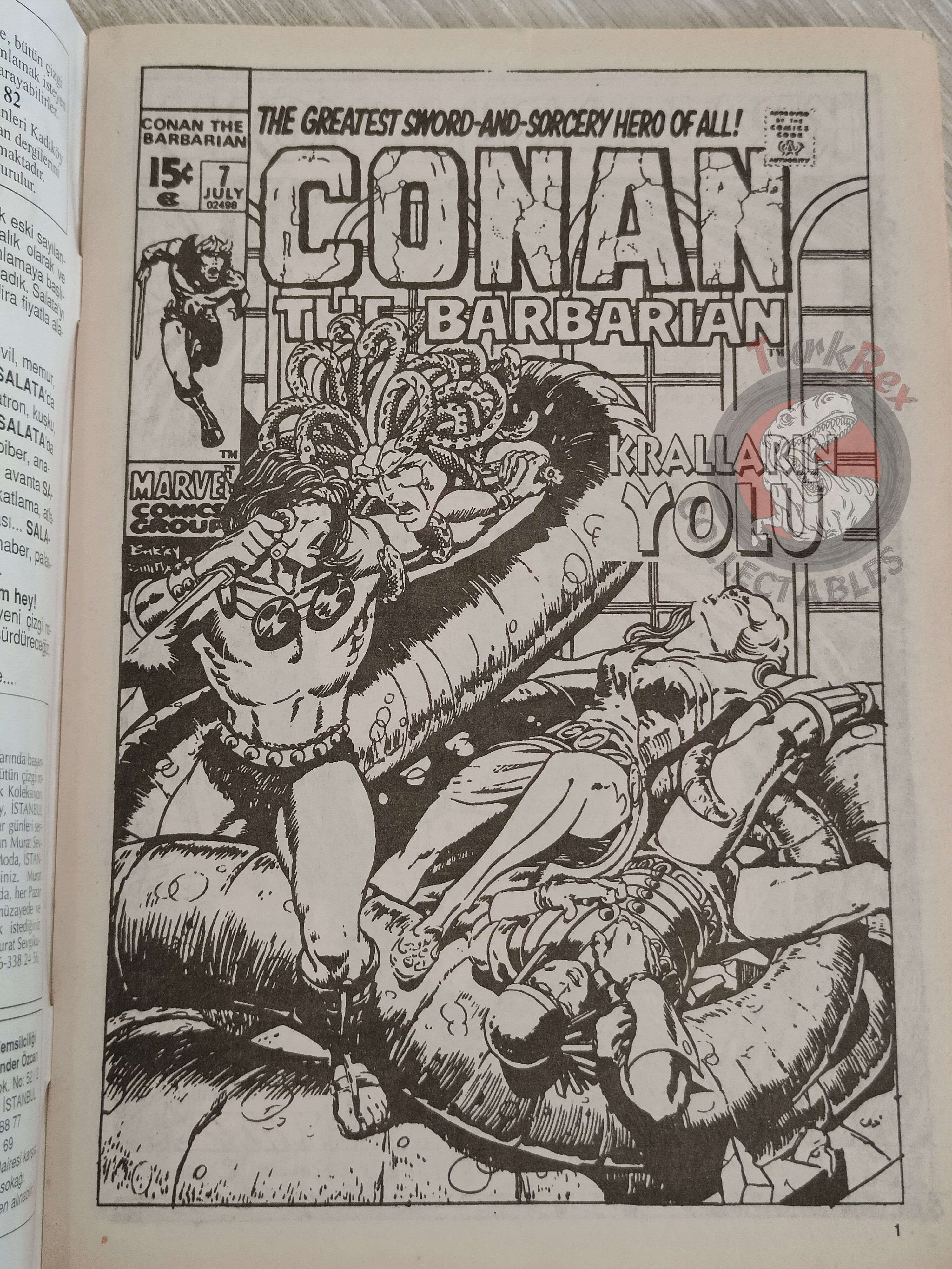 Conan #1 The Savage Sword of Conan #62 Turkish Comic Turkey The Barbarian #1