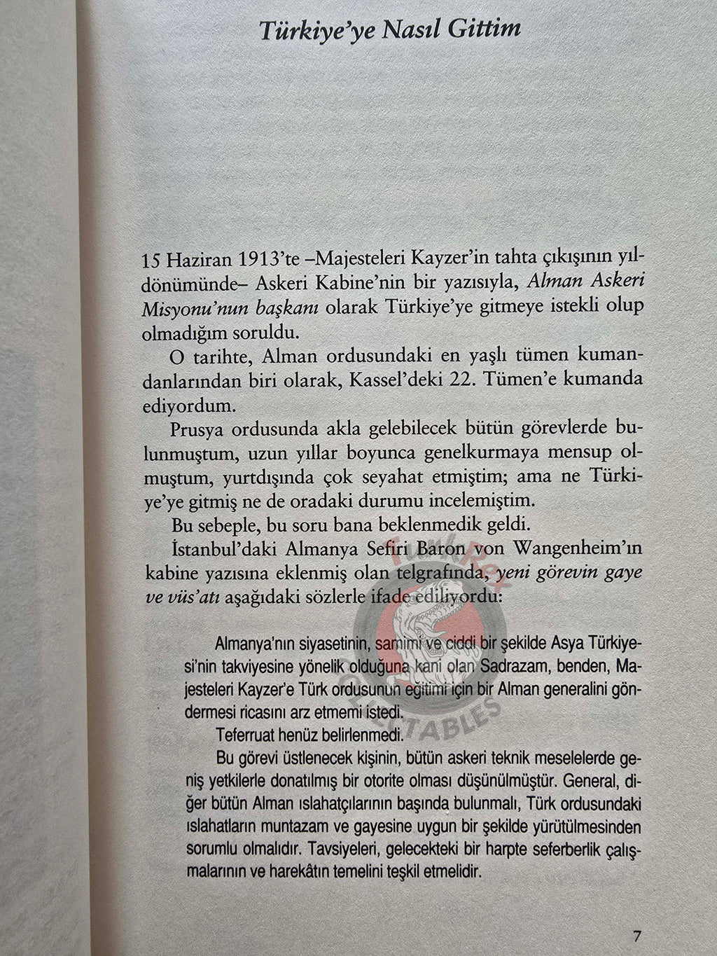 Liman von Sanders – Five Years in Turkey 2020 Turkish Book Turkey