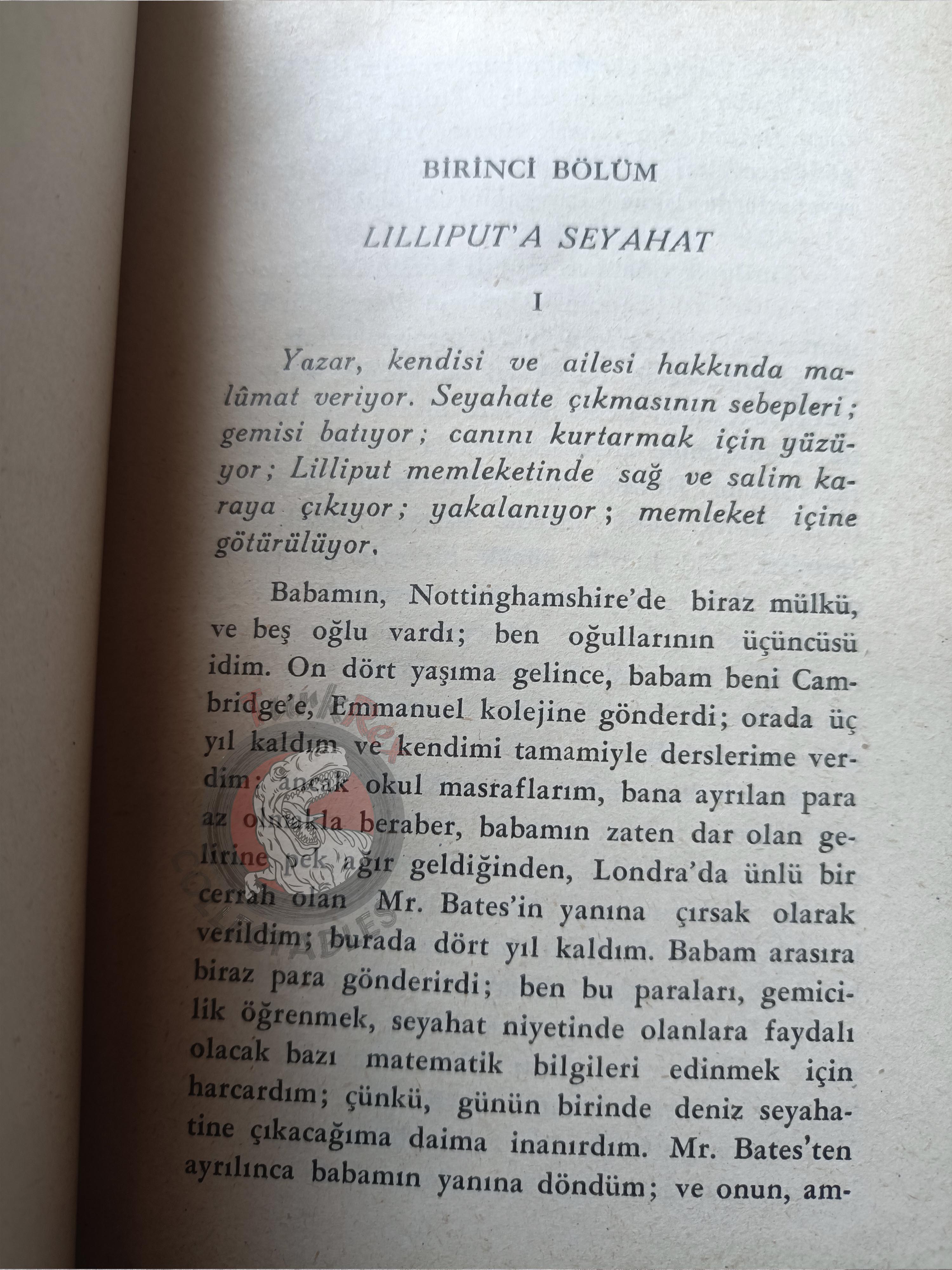 Jonathan Swift – Gulliver's Travels 1945 Turkish Book Turkey