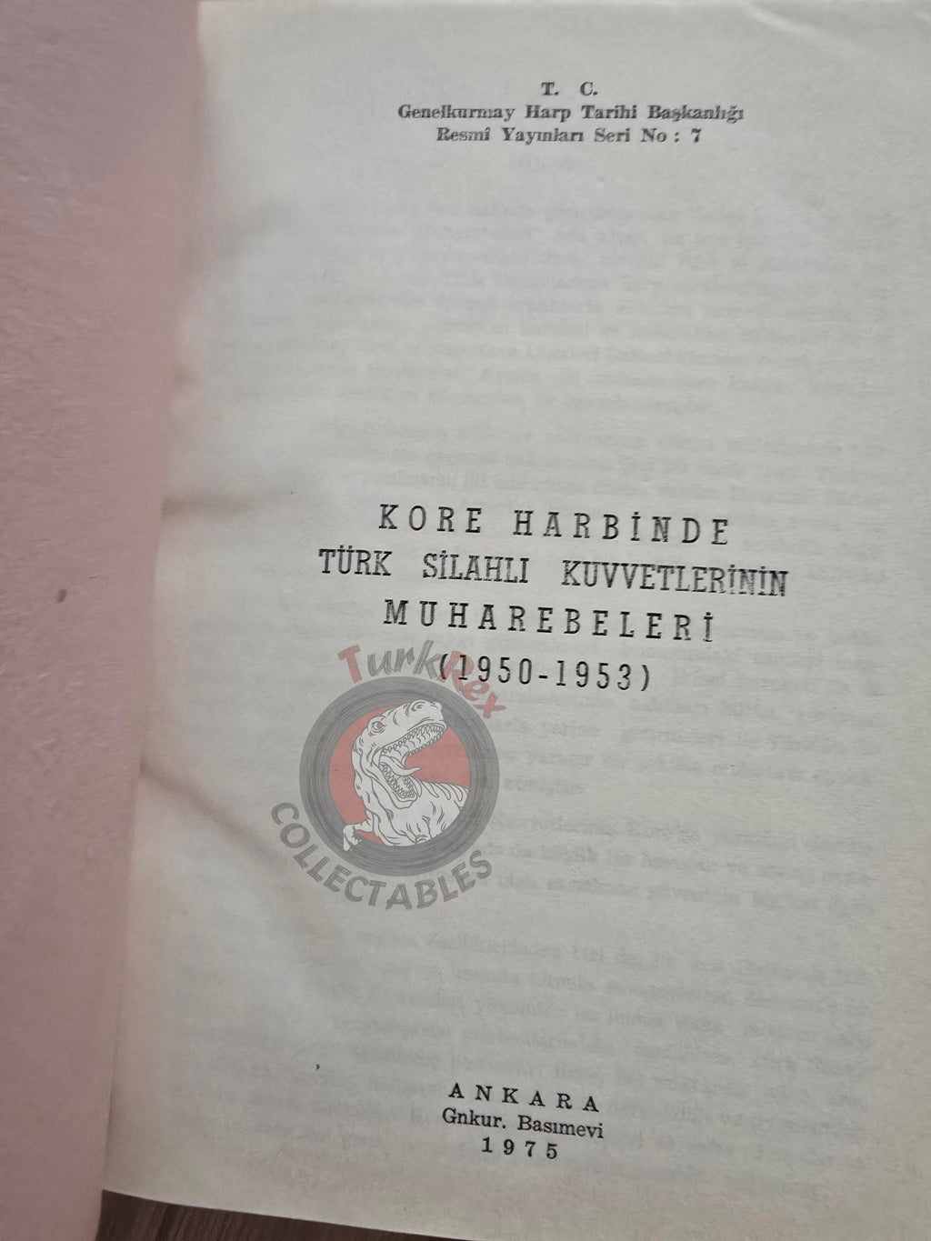 Turkish Armed Forces Operations in the Korean War 1950–1953 Turkey Book 1975 with Maps