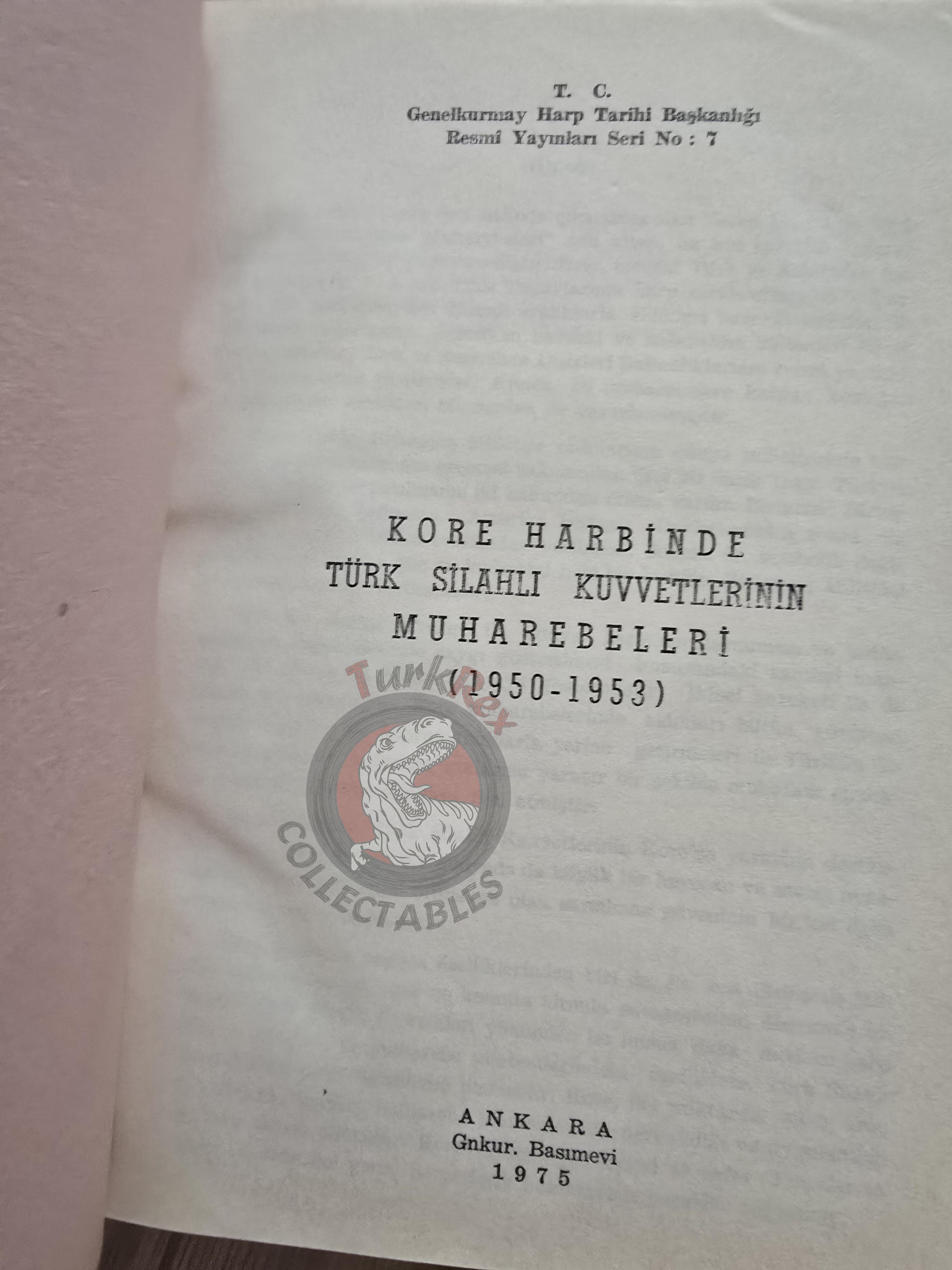 Turkish Armed Forces Operations in the Korean War 1950–1953 Turkey Book 1975 with Maps