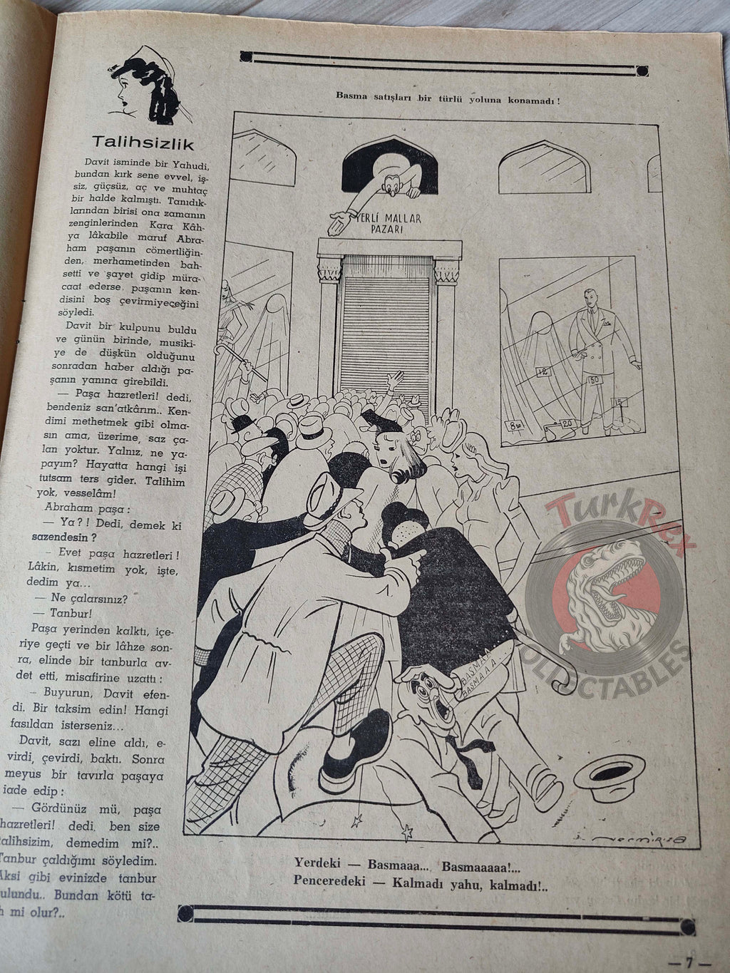 Akbaba 1941 Humor Magazine Turkish Turkey Peace WW2 era France Syria