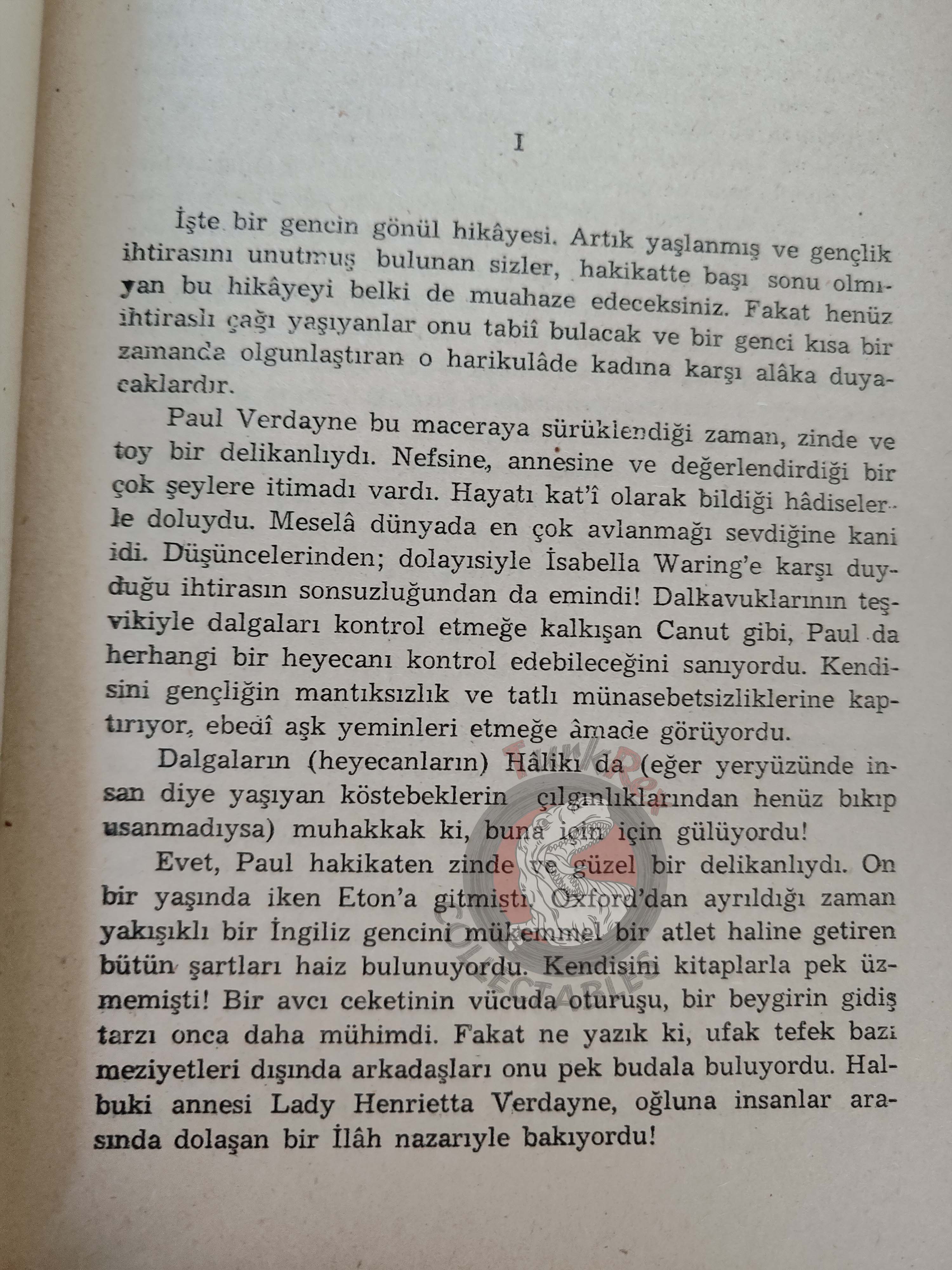 Elinor Glyn – Three Weeks 1946 1st Turkish Book Turkey