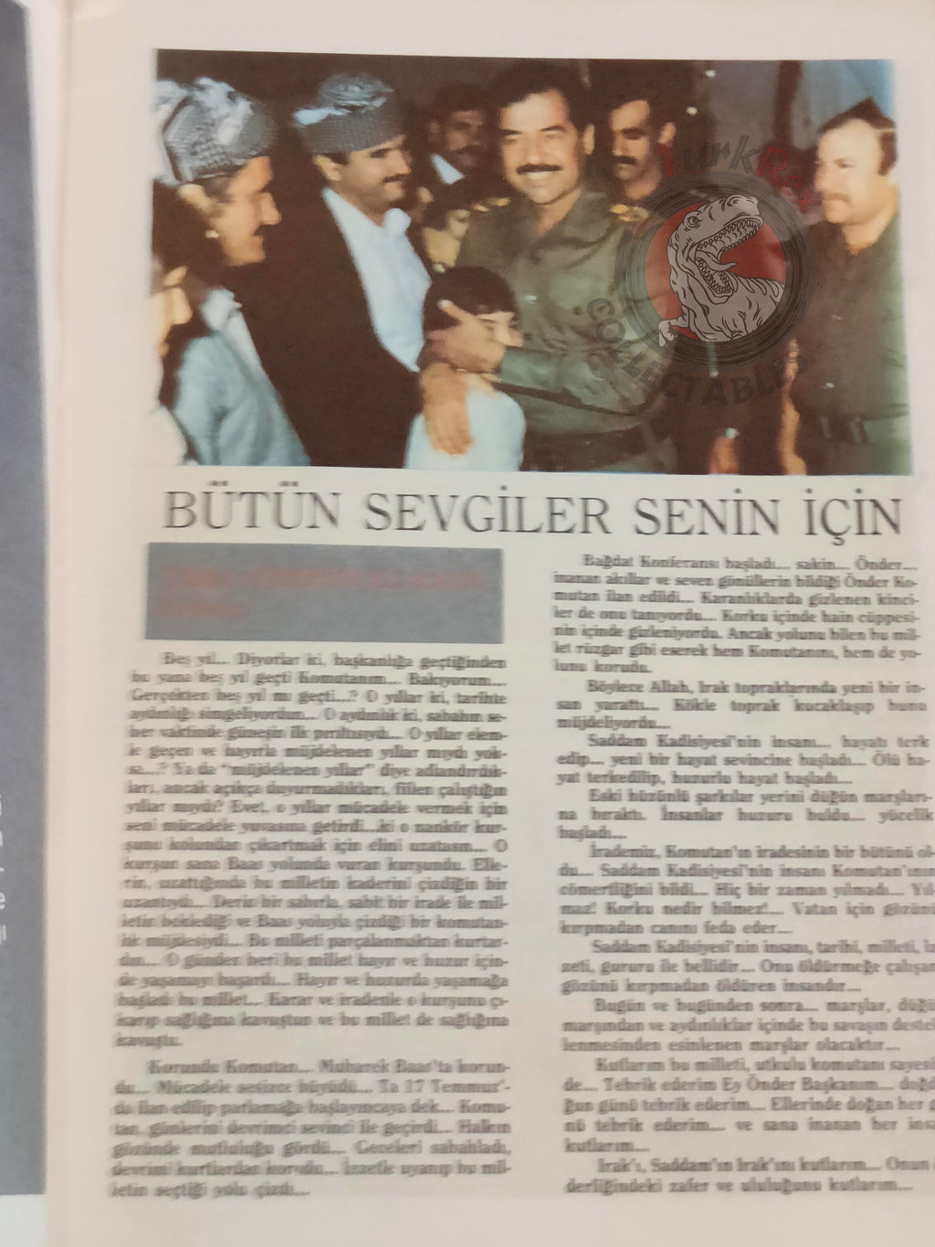 Saddam Hussein - Iraq Today 1984 Official Propaganda Magazine Turkish Turkey Middle East