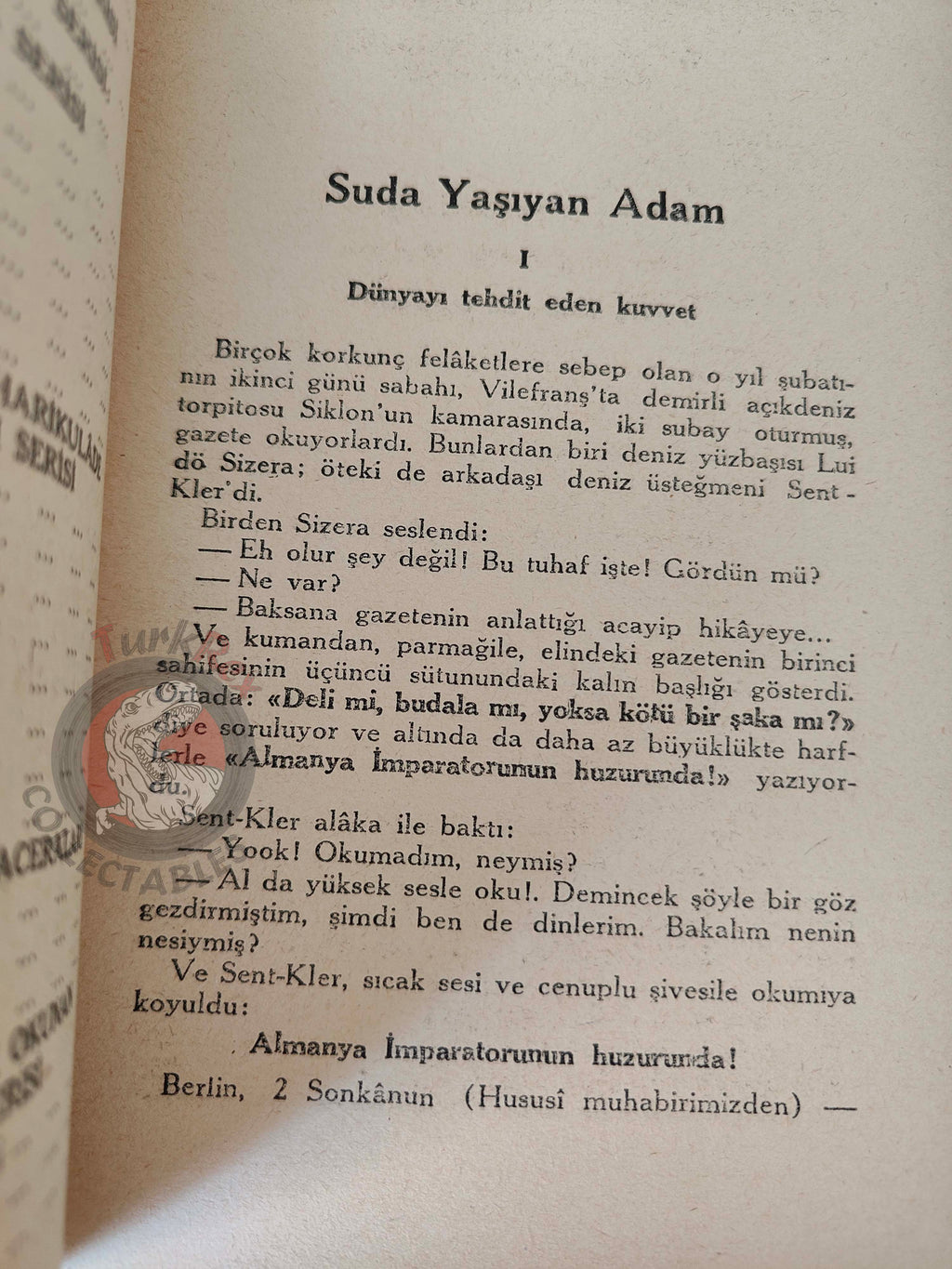 Jean de La Hire  – The Man Who Could Live Underwater 1944 1st Turkish Book Turkey