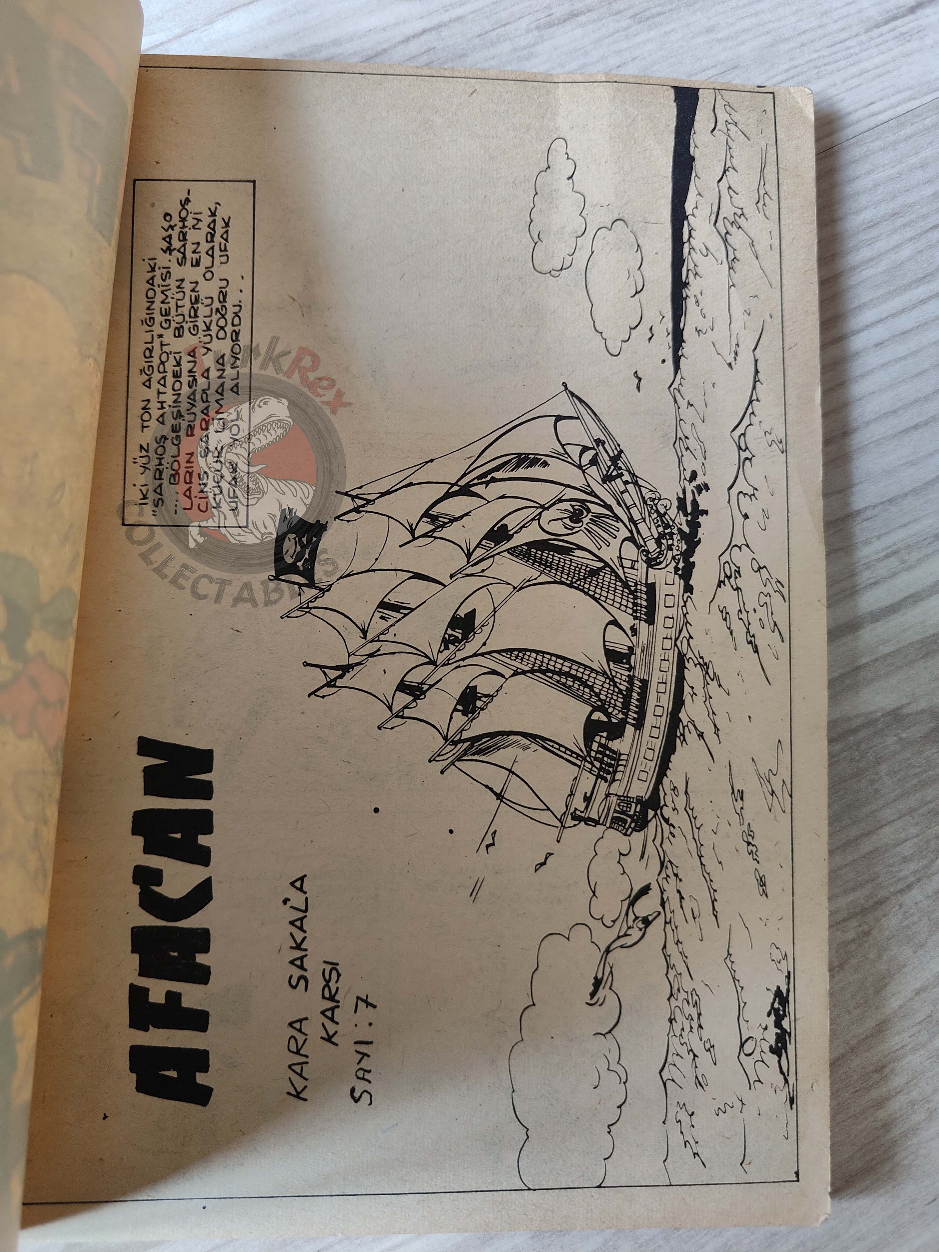 Le Vieux Nick et Barbe-Noire - L'île de la main ouverte 1970 Turkish Comic Turkey