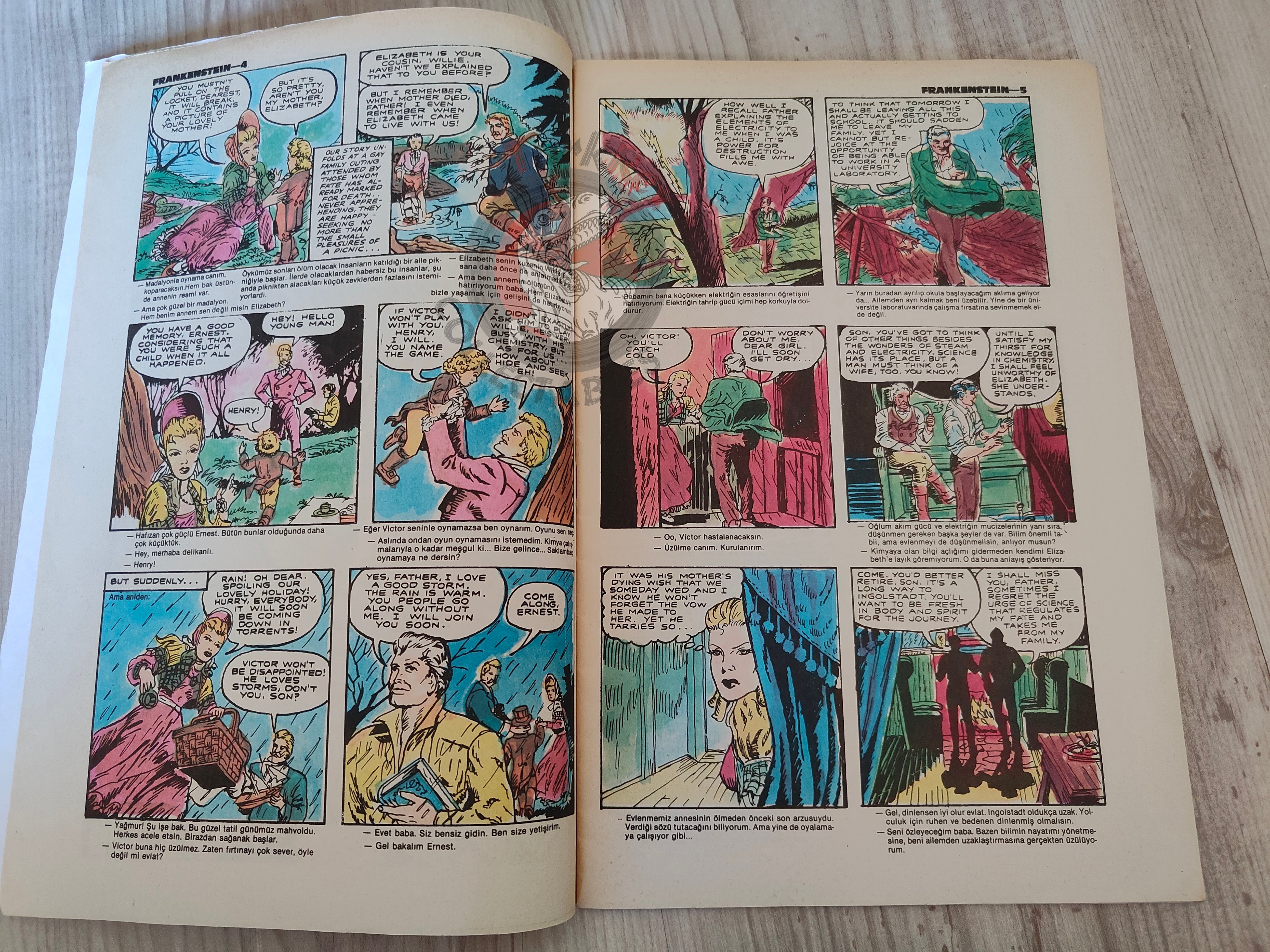 Frankenstein – Mary Shelley Turkish Comic Turkey Classics Illustrated