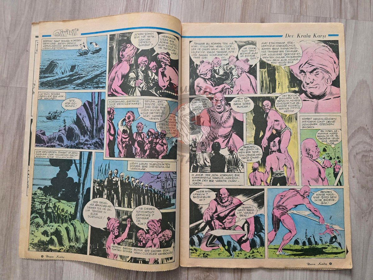 Doğan Kardeş 1971 Magazine #32 Turkish Comic Turkey Sinbad the Sailor Alice In Wonderland