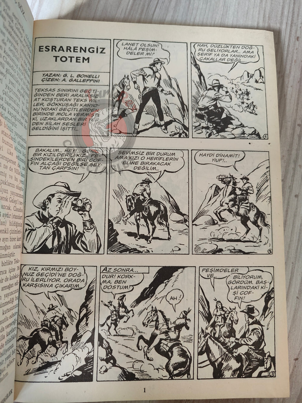 Tex #1 La Mano Rossa 2004 Turkish Comic Turkey Bonelli Willer