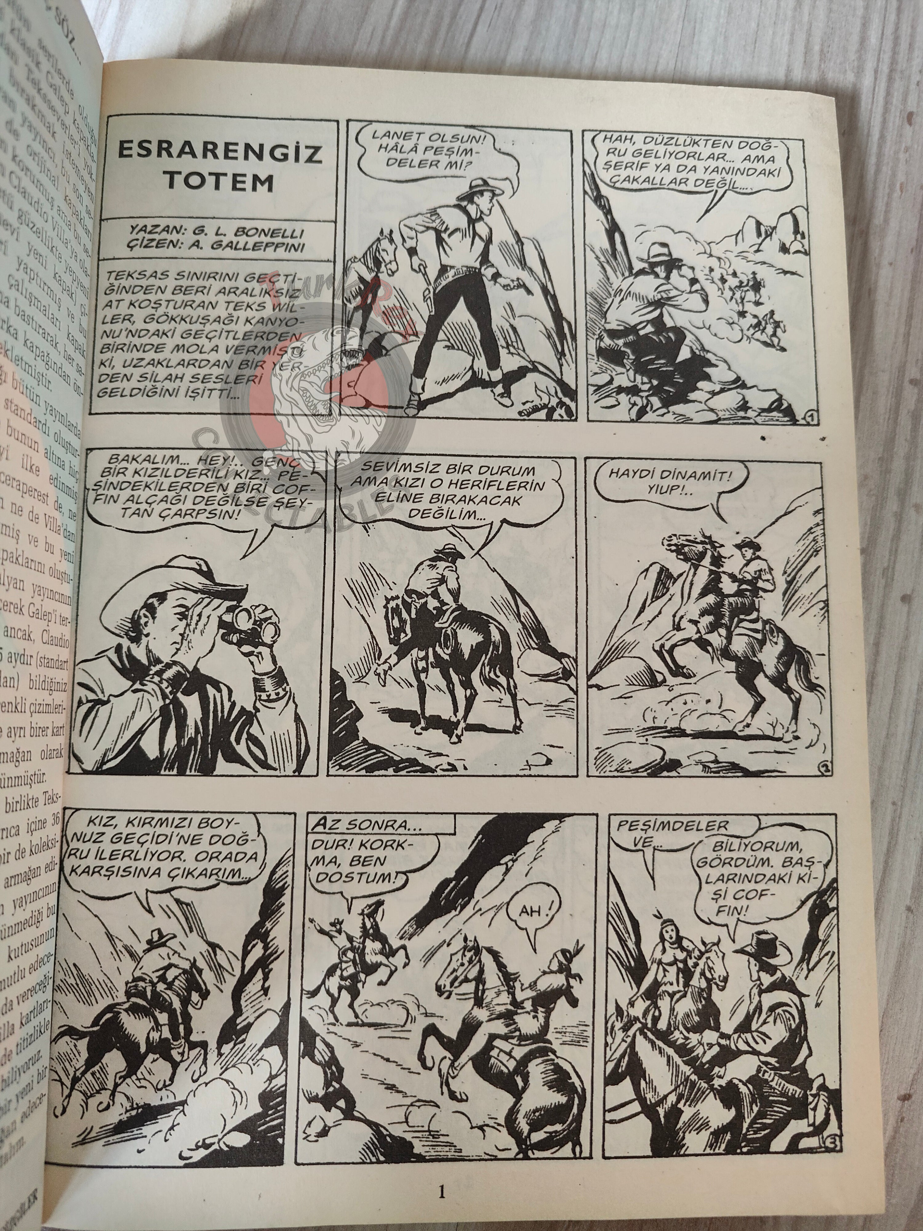 Tex #1 La Mano Rossa 2004 Turkish Comic Turkey Bonelli Willer