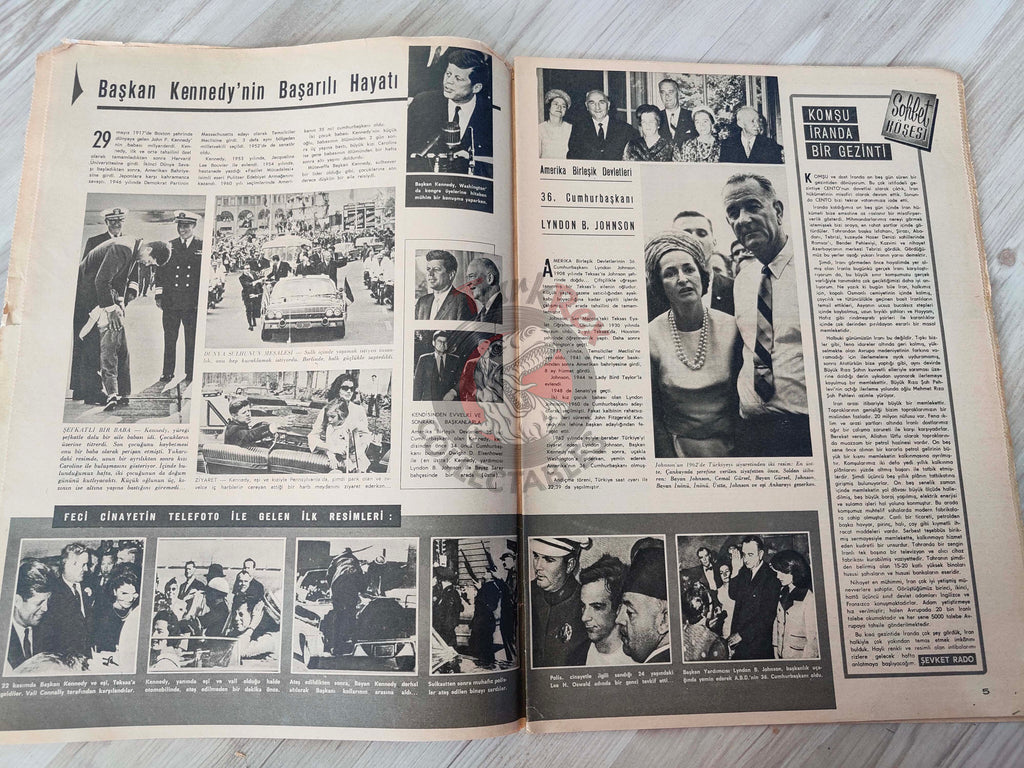 Hayat 1963 Assassination President John F. Kennedy Turkish Mag Turkey USA