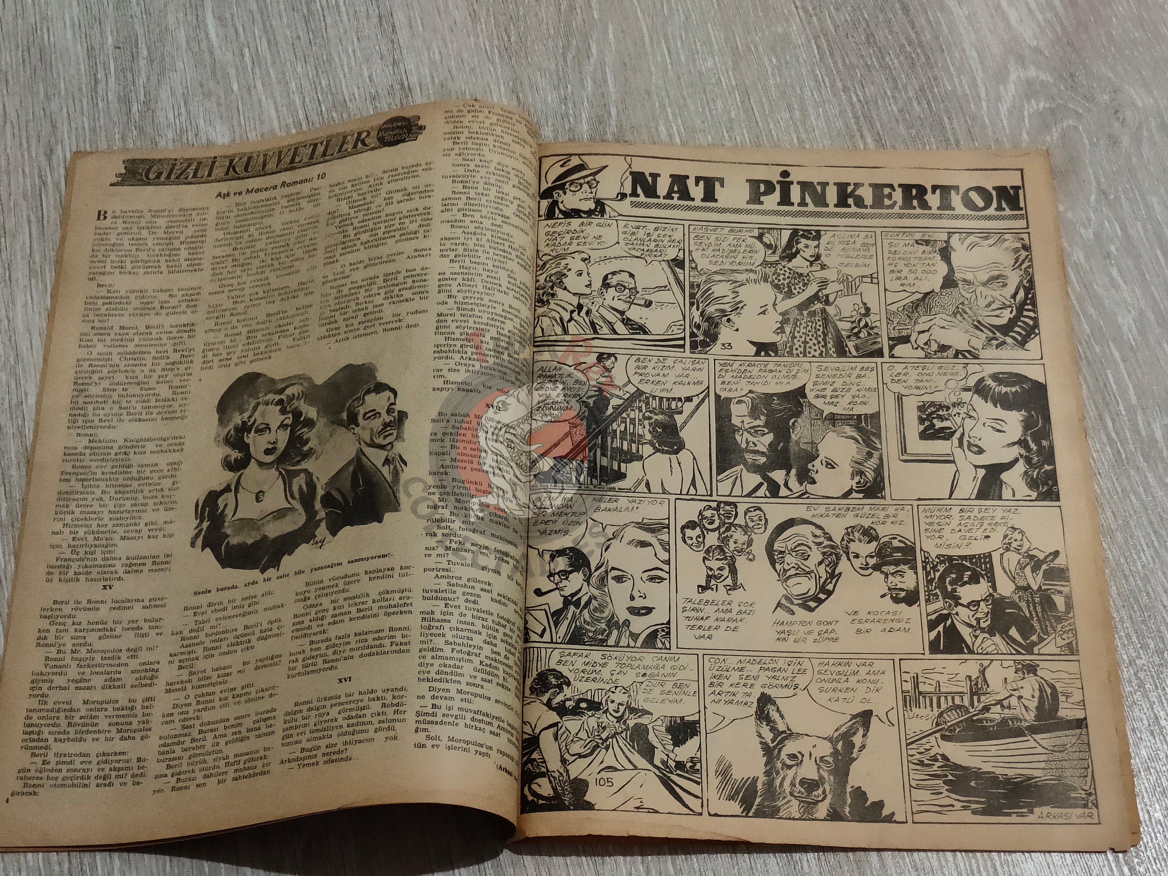 Binbir Roman #105 1950 Victor Hugo 93 - Mandrake Turkish Comic Mag Turkey