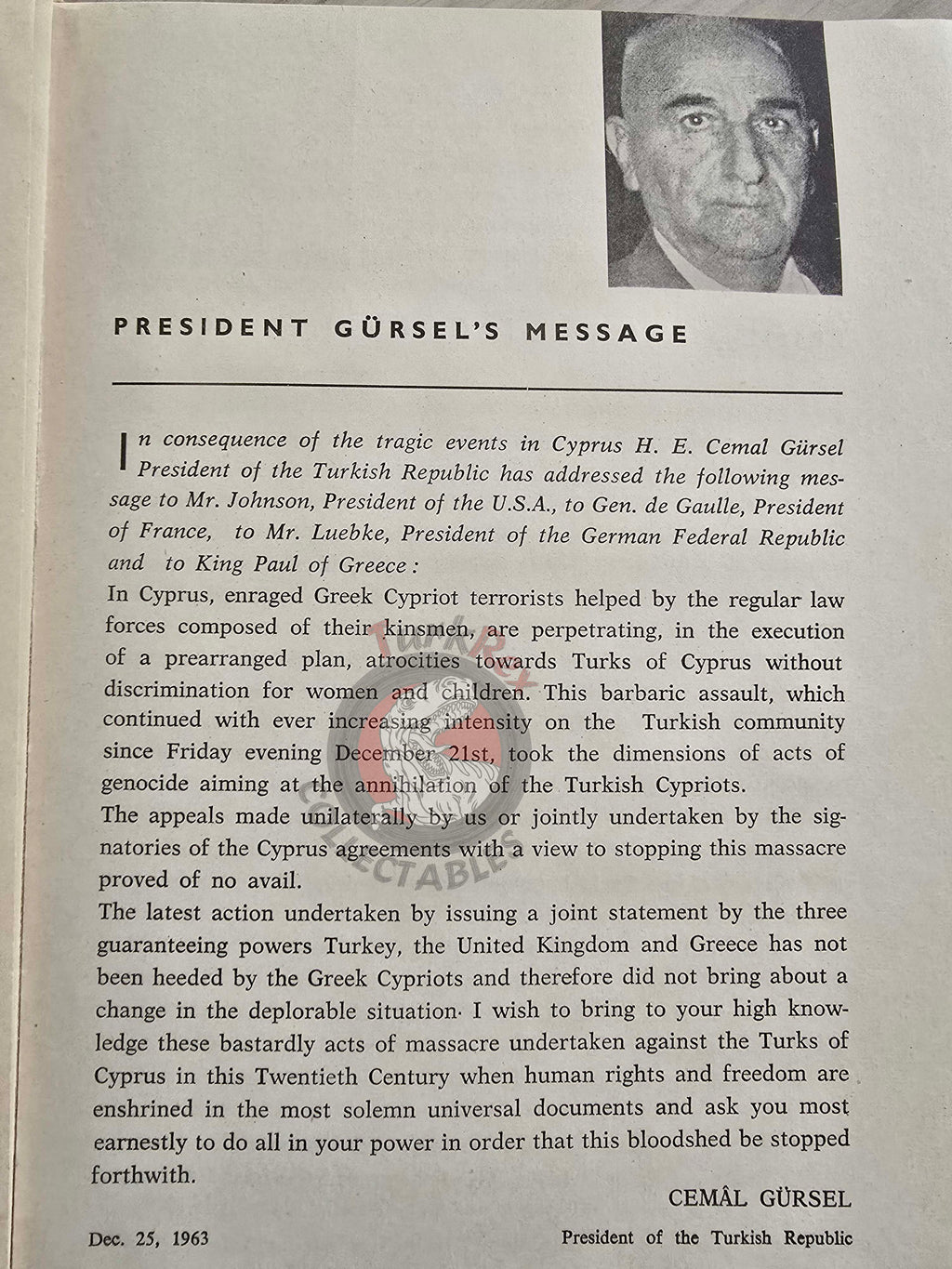 Cyprus: Past / Present / Future 1964 1st English Book Turkey with map and photos