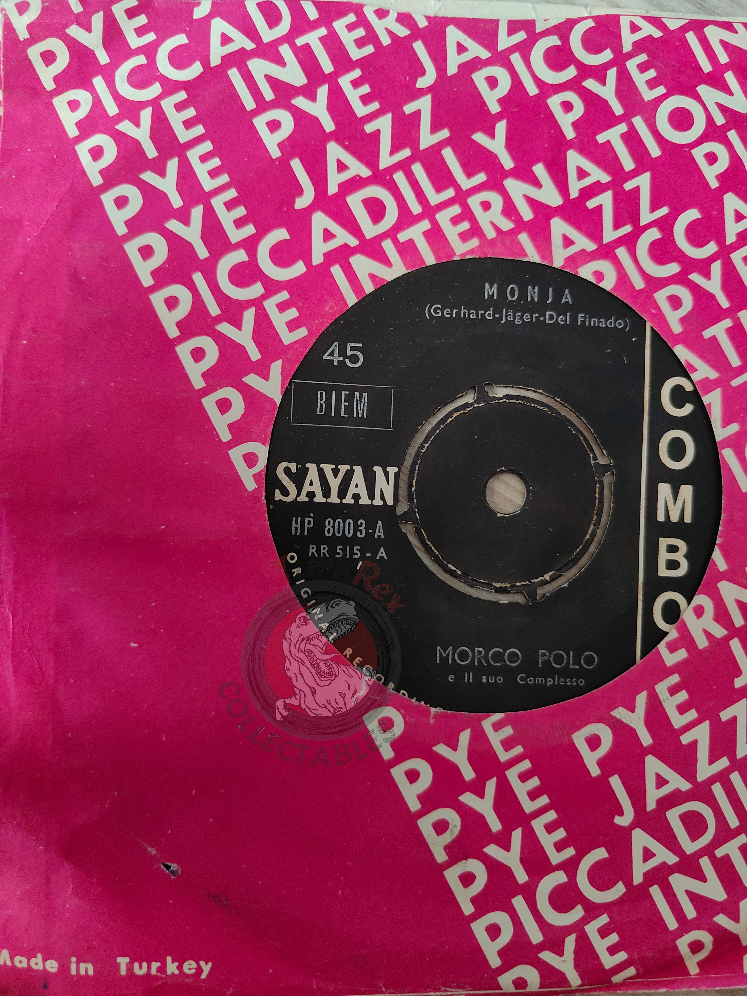 Marco Polo E Il Suo Complesso, Matthews And His King's Port Band – Monja  7" Turkish Pressing Vinyl Turkey Edition