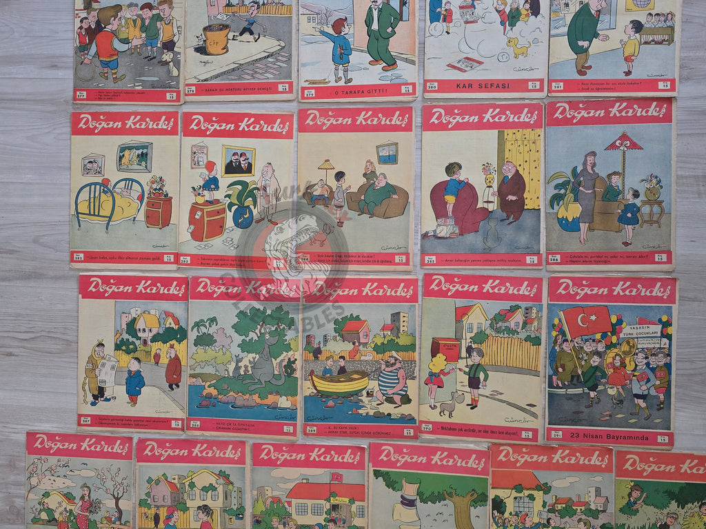 Tintin in Congo 1951 - 1952 Complete 26 Issue Set Turkish Edition Comic Turkey