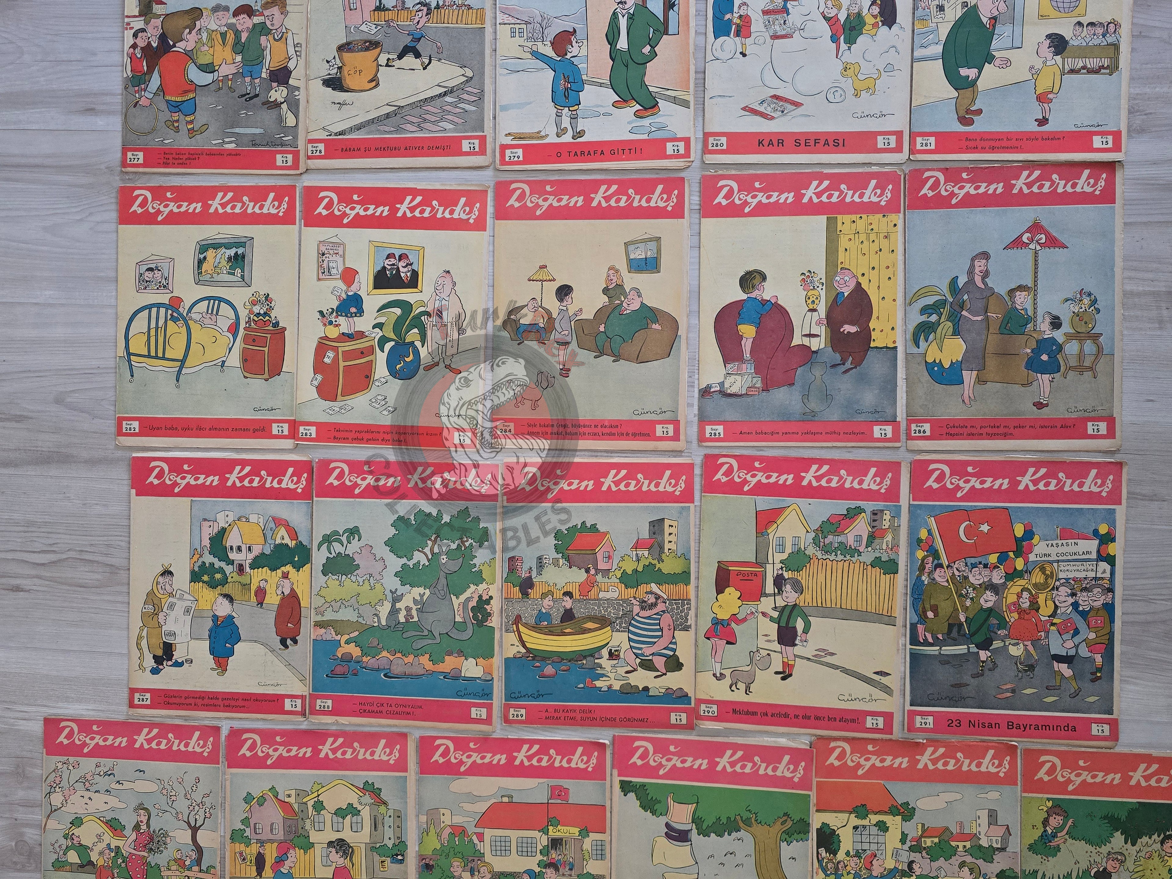 Tintin in Congo 1951 - 1952 Complete 26 Issue Set Turkish Edition Comic Turkey