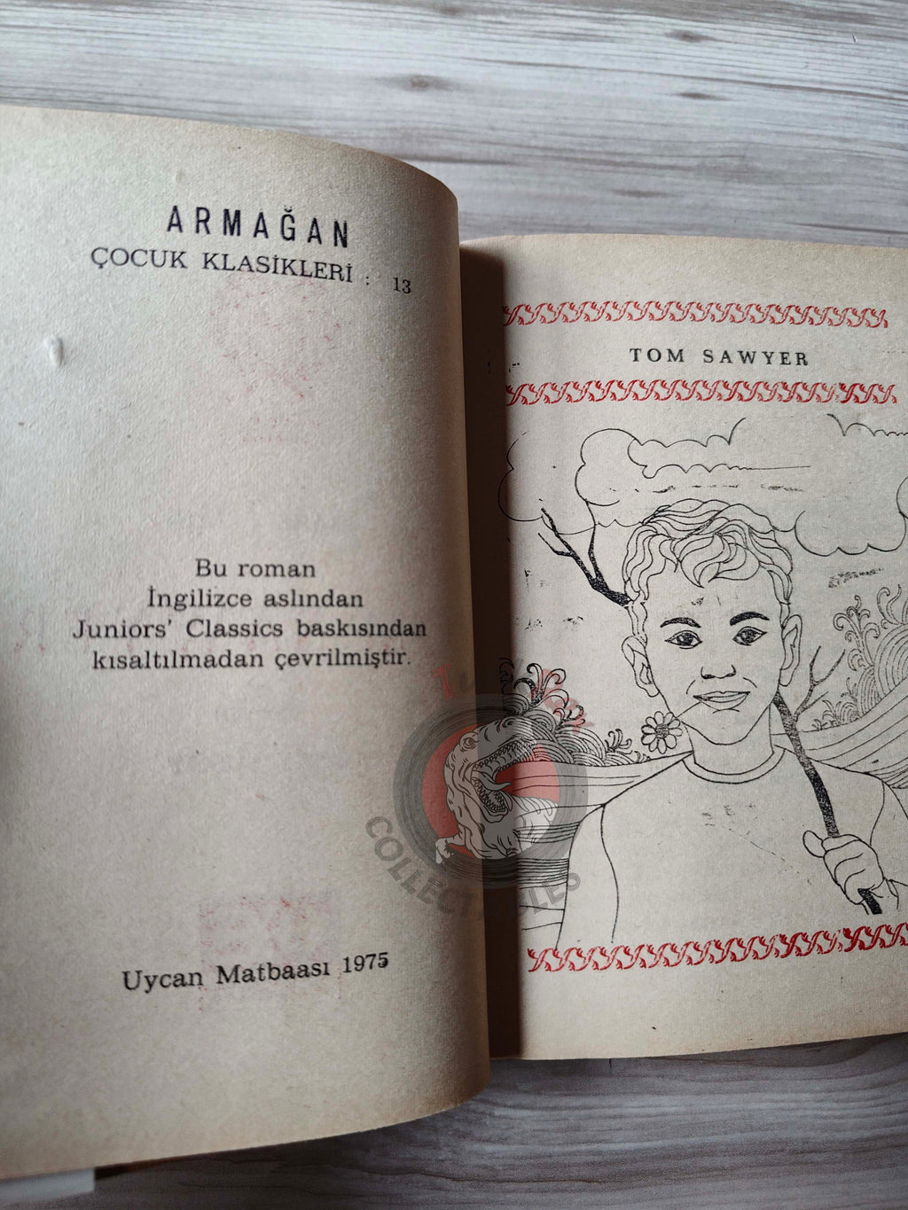 Mark Twain – Tom Sawyer 1975 HC/DJ Turkish Book Turkey Illustrated