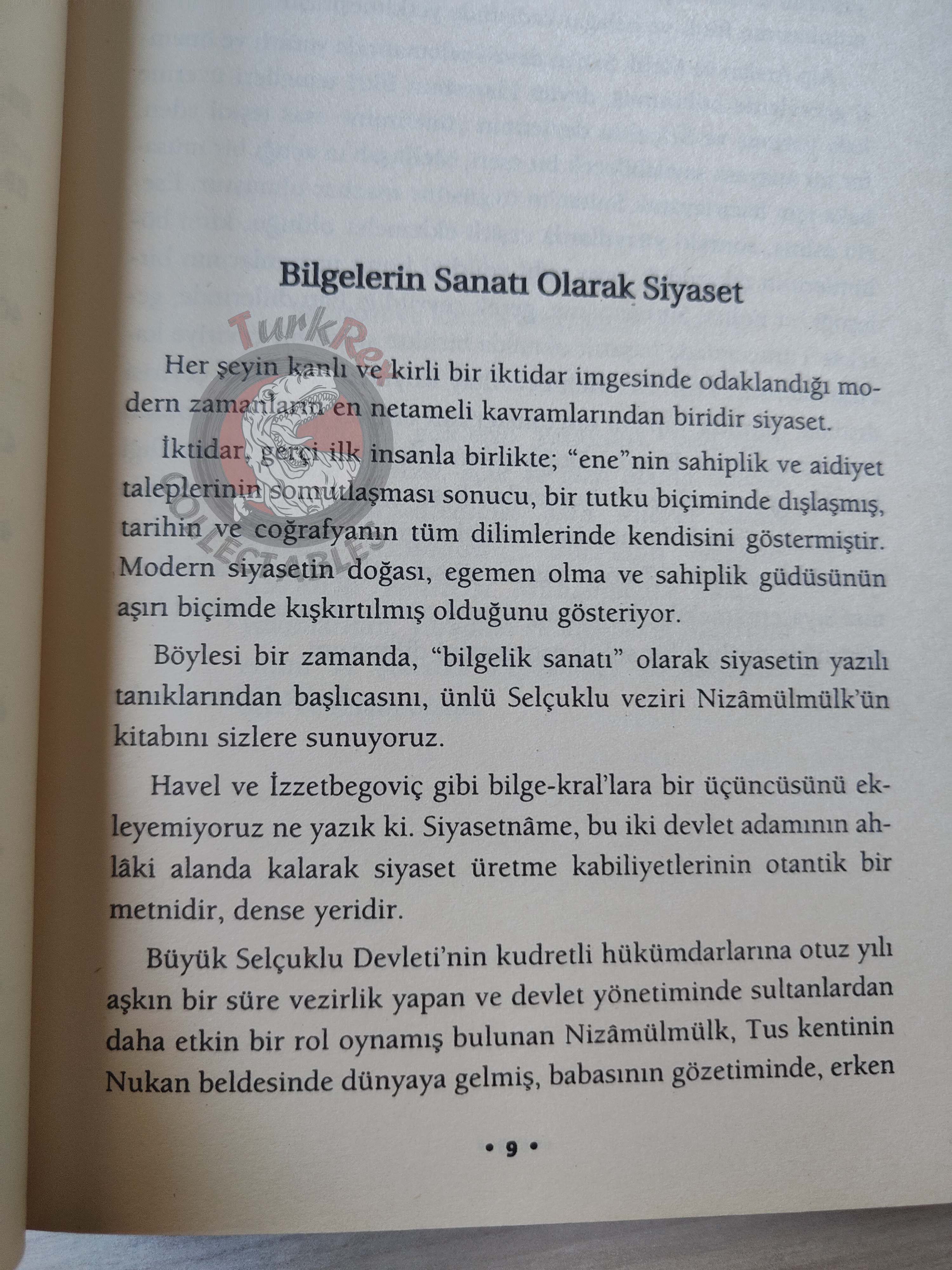 Nizam al-Mulk – Book of Government or Rules for Kings Turkish Book Turkey