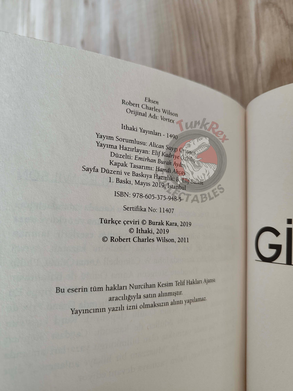 Robert Charles Wilson – Cortex 2019 1st Turkish Book Turkey Spin Trilogy