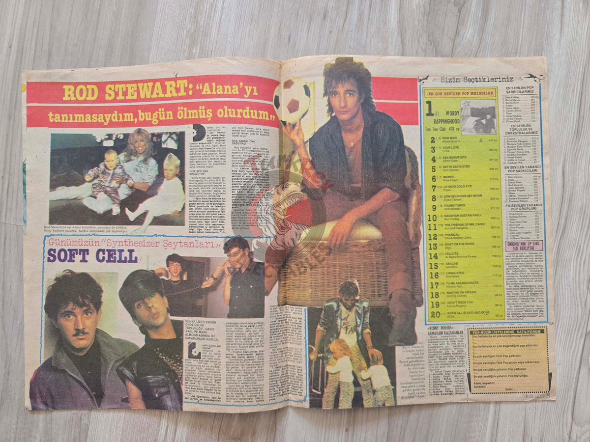 Hey Disko Şov 1982 Status Quo Turkish Mag Turkey Rod Stewart Soft Cell David Bowie Alex Harvey