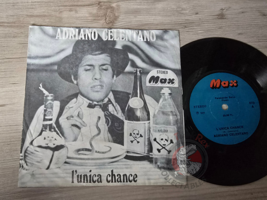 Adriano Celentano –  L'Unica Chance 7" Turkish Pressing Vinyl Turkey Edition