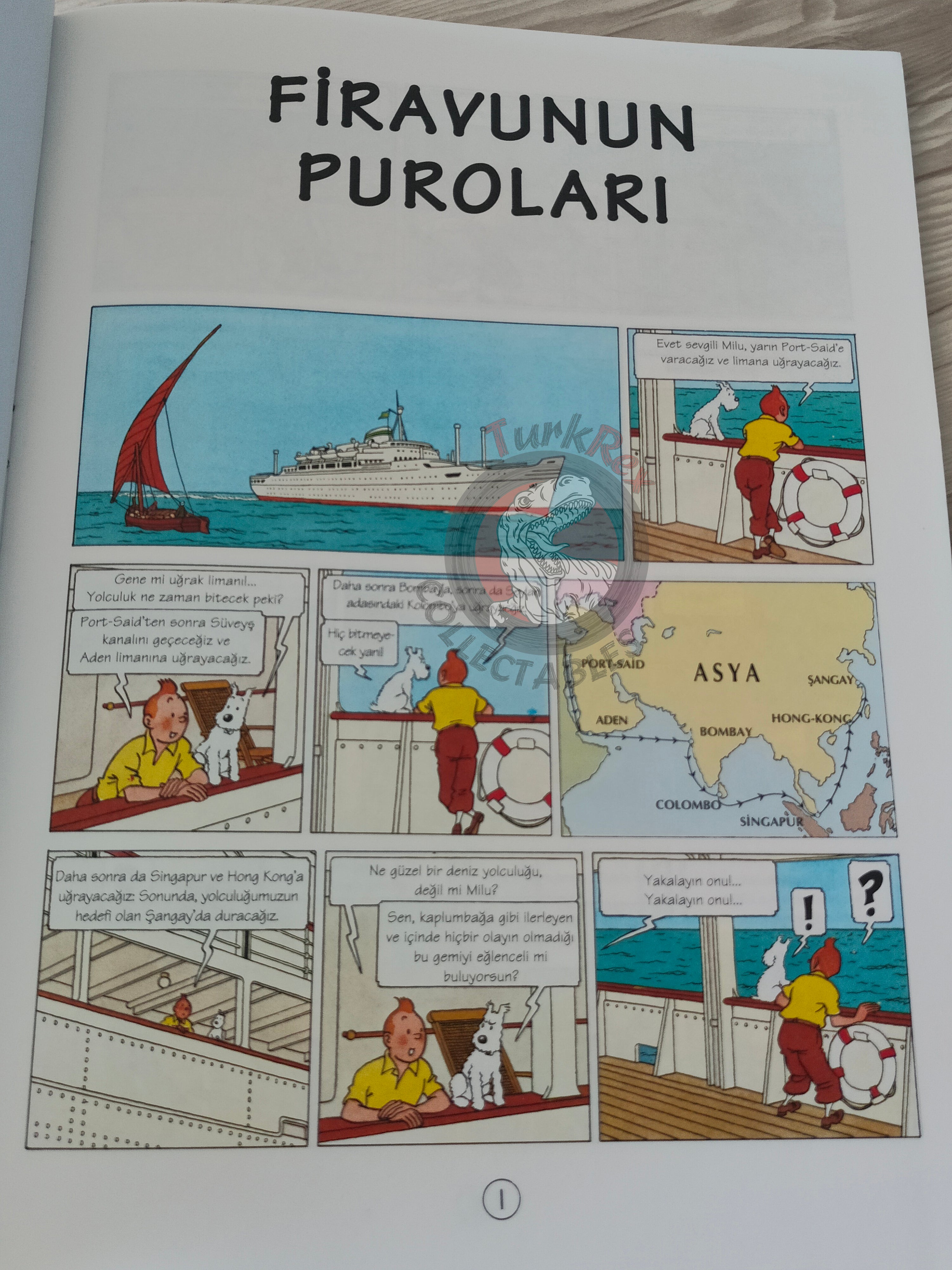 Tintin – Cigars of the Pharaoh 1997 Turkish Edition Comic Turkey 1st YKY