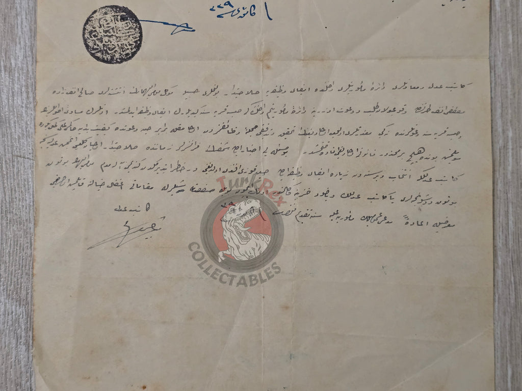Ottoman Legal Document Kilis Notary 1923 Aleppo post WW1 Problems
