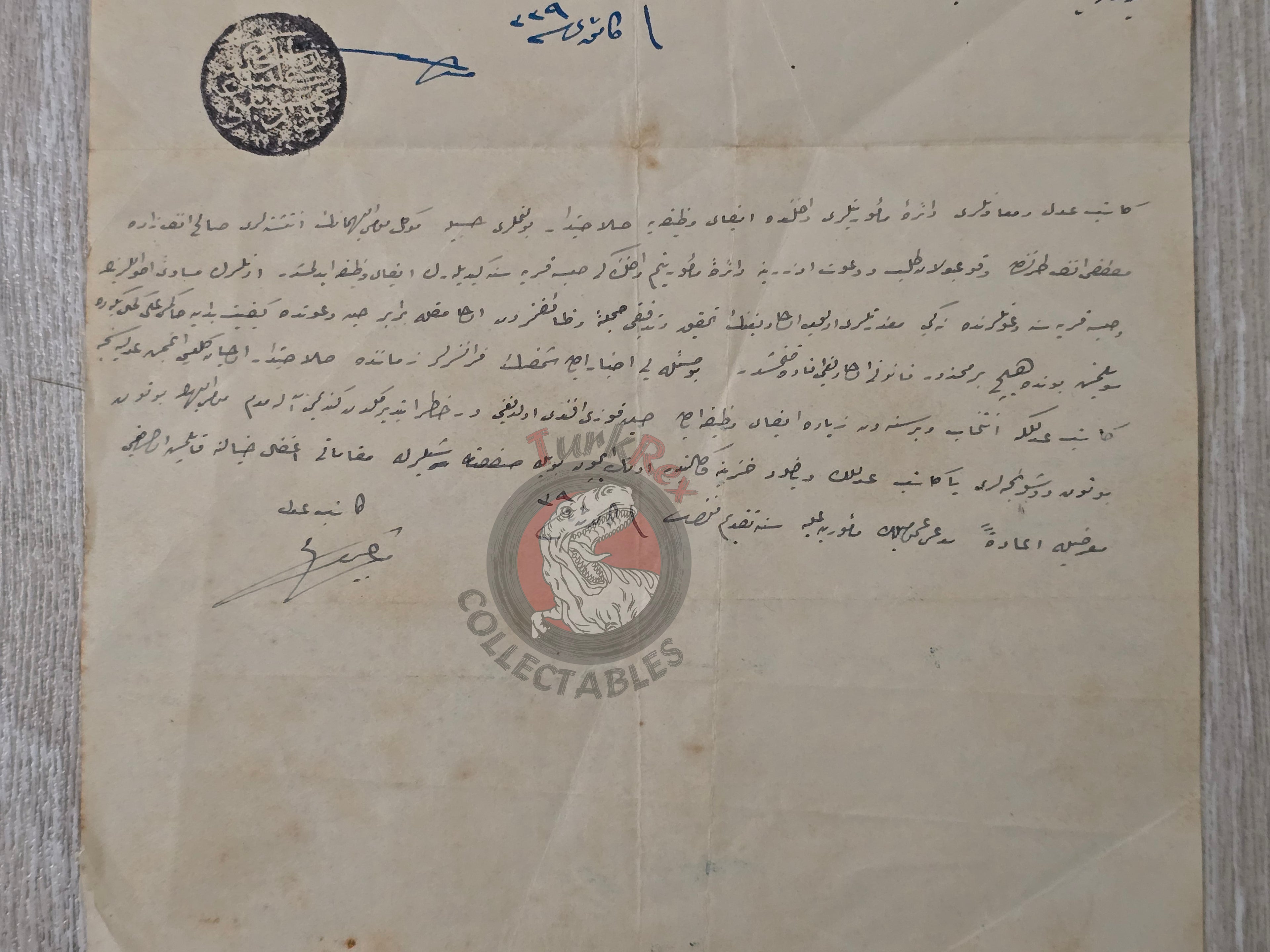 Ottoman Legal Document Kilis Notary 1923 Aleppo post WW1 Problems