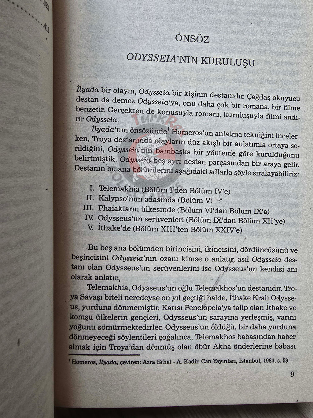 Homeros – Odysseia 2010 Turkish Book Turkey
