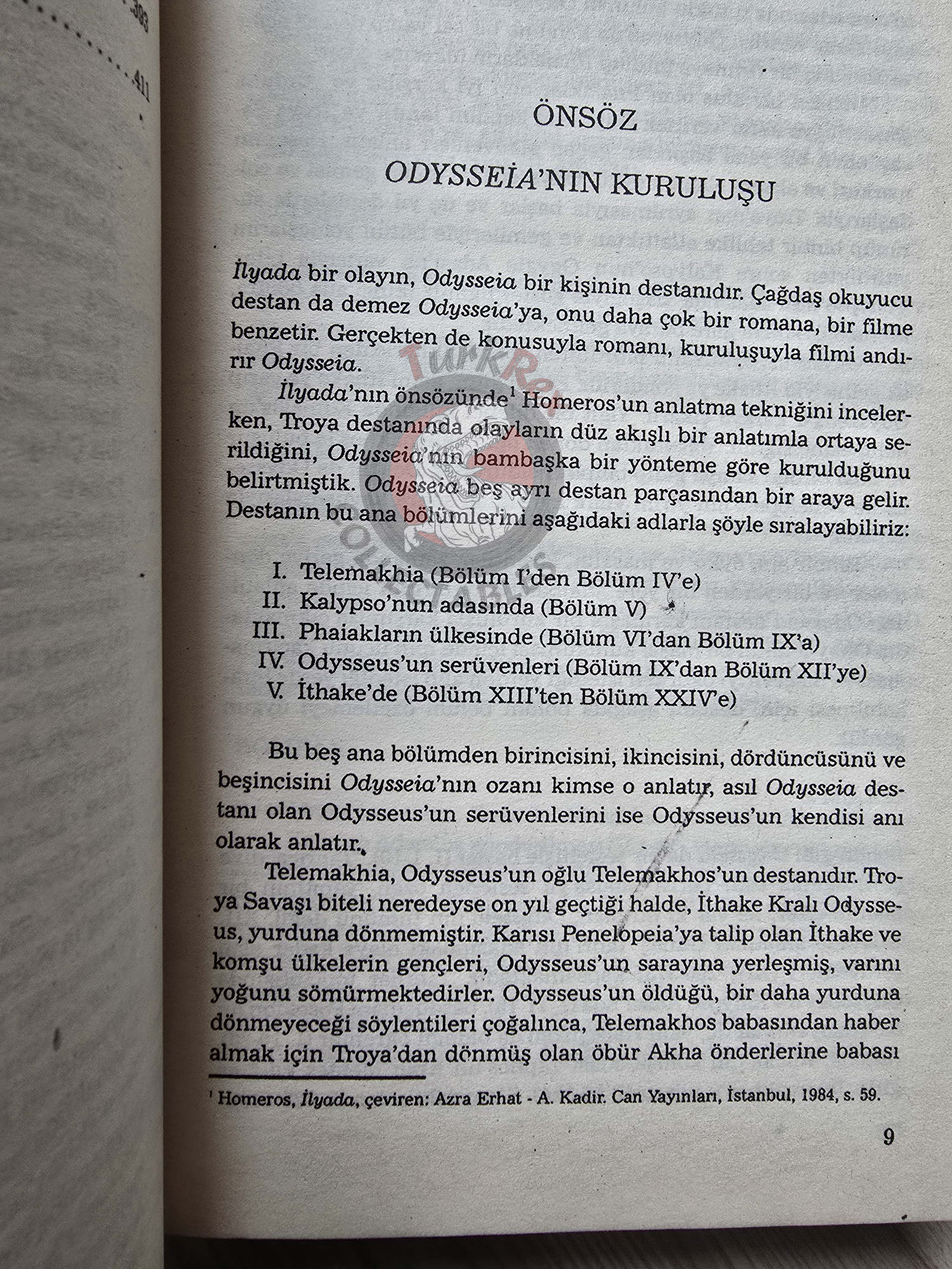 Homeros – Odysseia 2010 Turkish Book Turkey