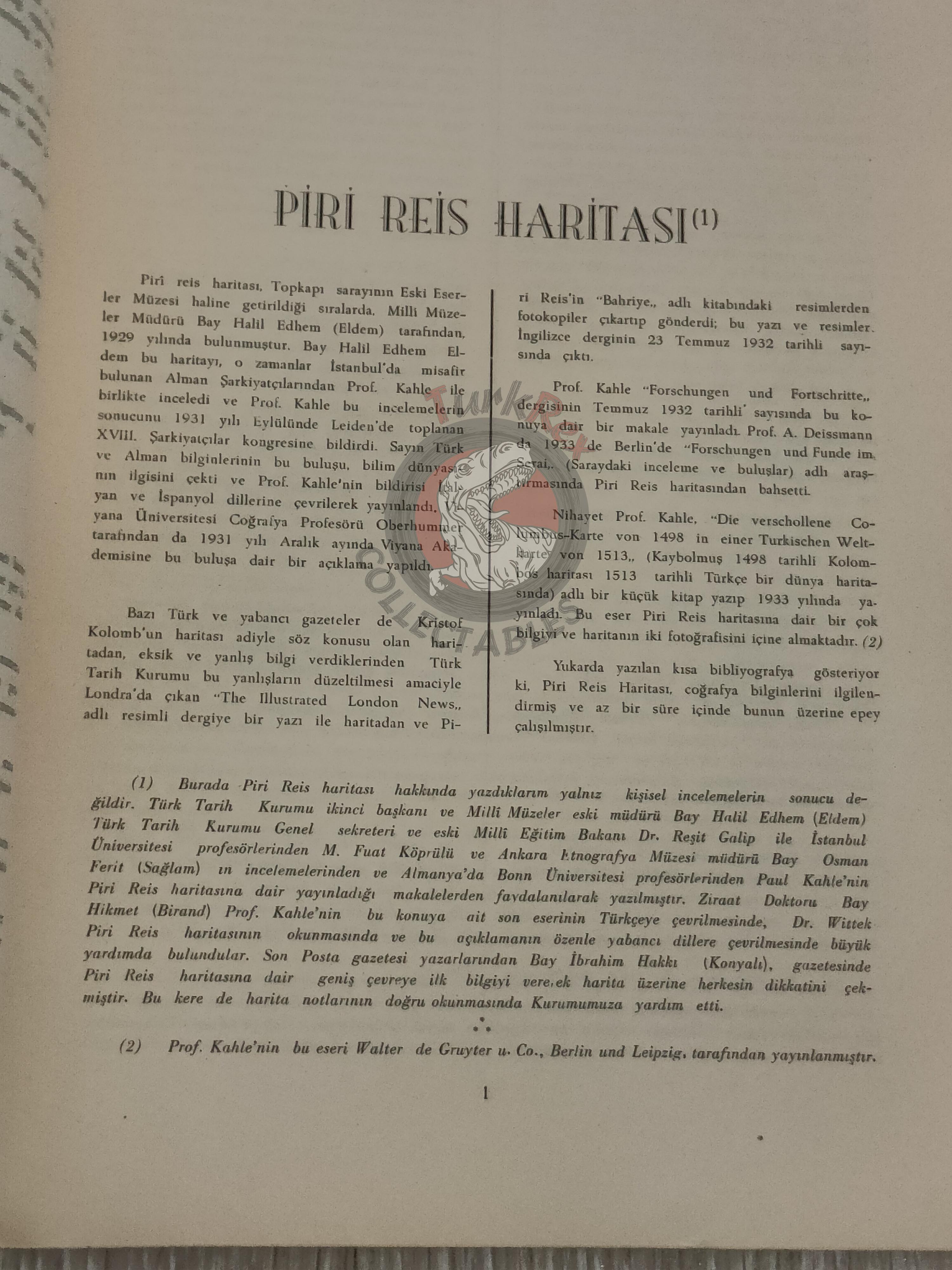 Piri Reis Map 1966 English Turkish German French Italian Book Turkey Ottoman Empire
