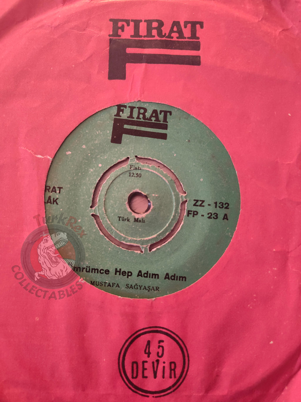 Mustafa Sağyaşar – Ömrümce Hep Adım Adım 7" Turkish Pressing Vinyl Turkey Edition