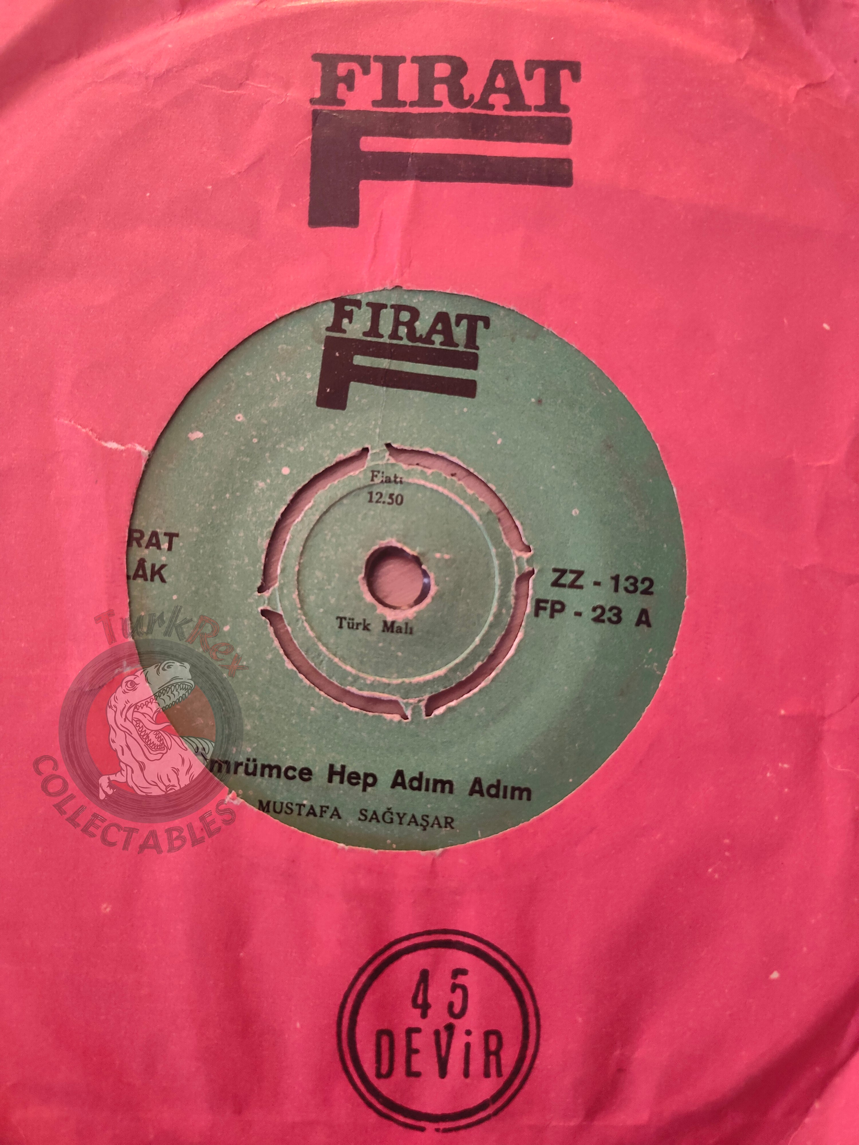 Mustafa Sağyaşar – Ömrümce Hep Adım Adım 7" Turkish Pressing Vinyl Turkey Edition