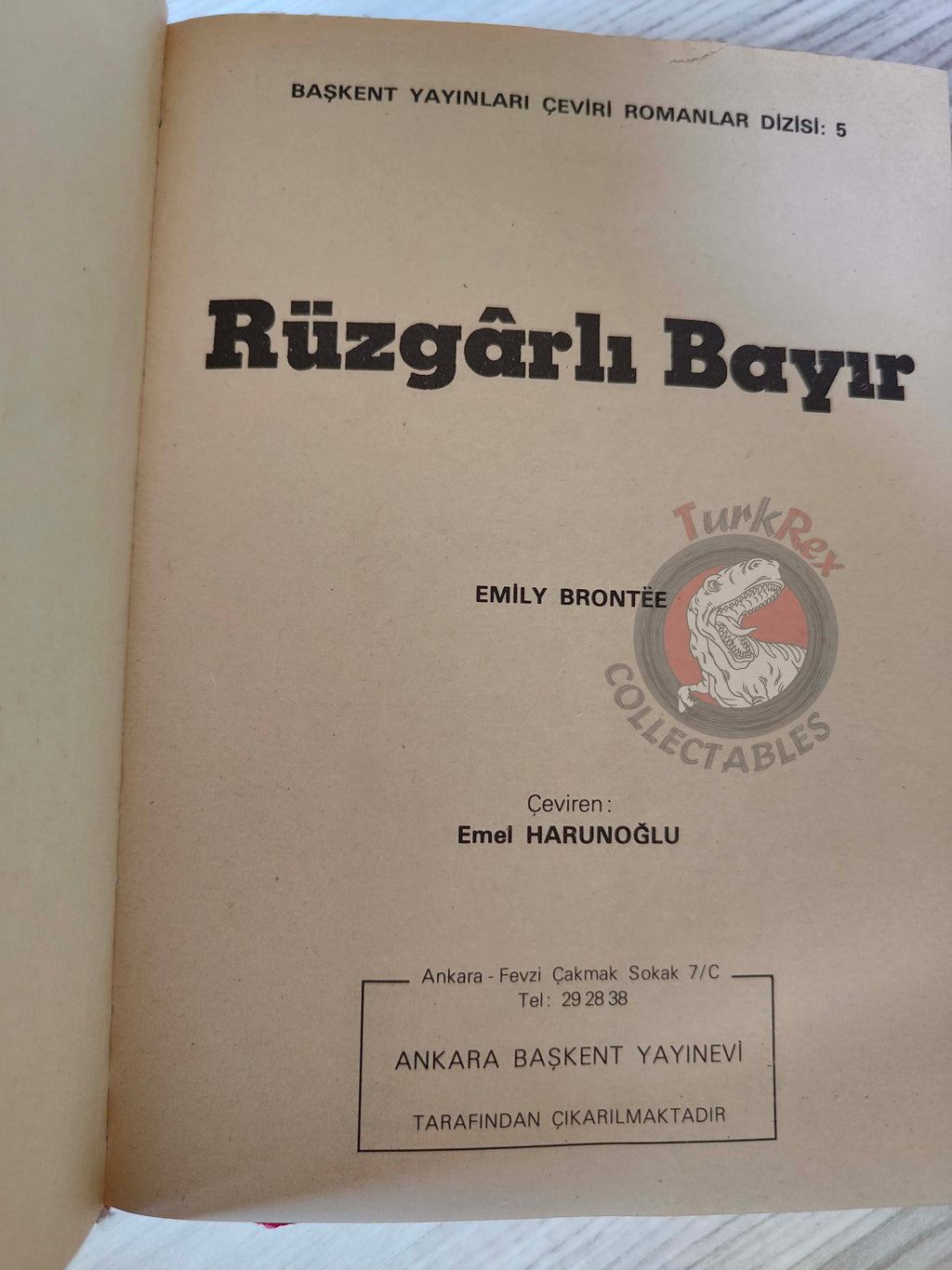 Emily Brontë – Wuthering Heights 1982 HC/DJ Turkish Book Turkey