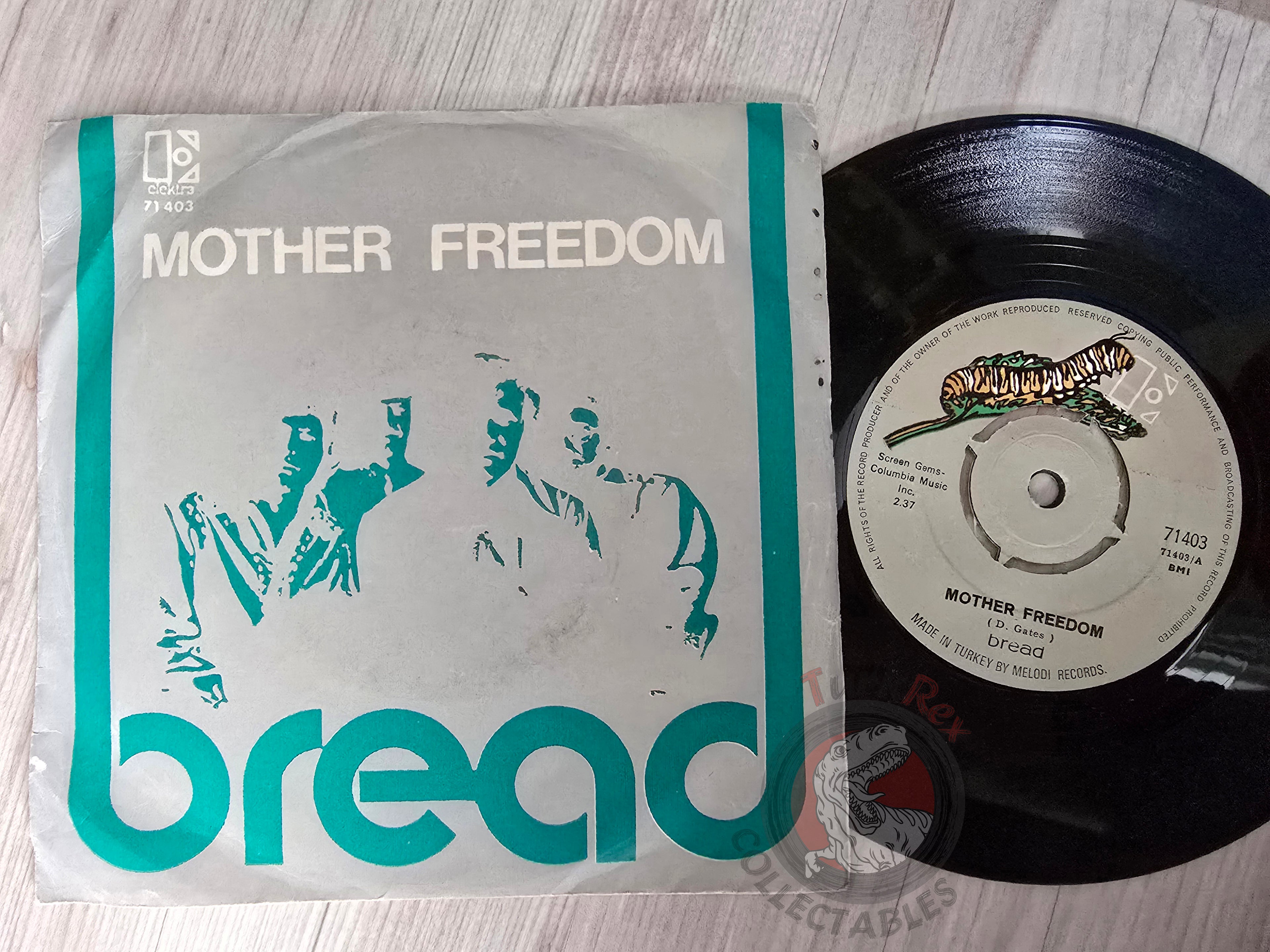 Bread – Mother Freedom 7" Turkish Pressing Vinyl Turkey Edition