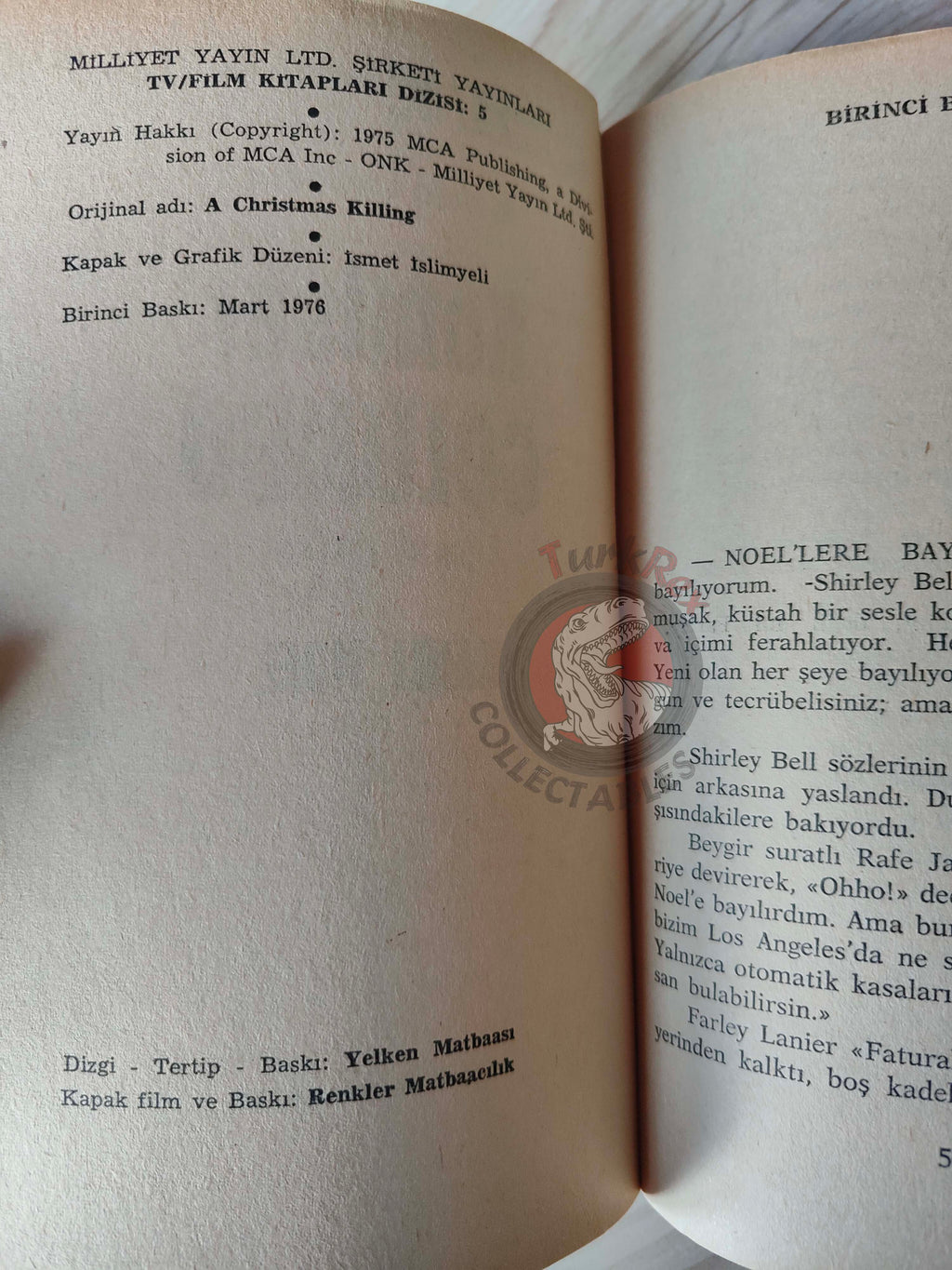Alfred Lawrence – Columbo 1: A Christmas Killing 1976 1st Turkish Book Turkey