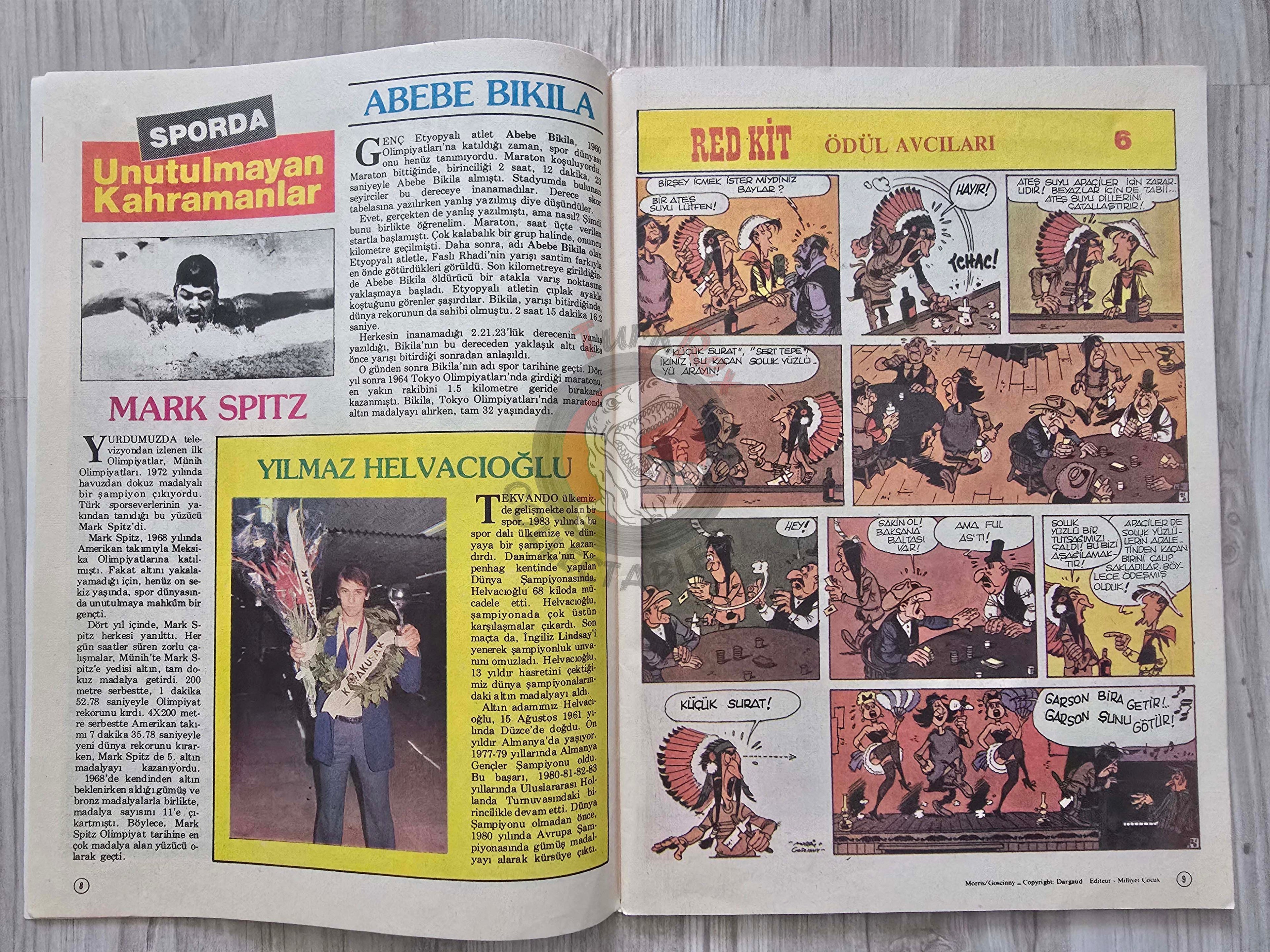 Milliyet Çocuk #14 1984 Turkish Comic Turkey l'étalon noir Bob Morane Stefi Gigantik Lucky Luke